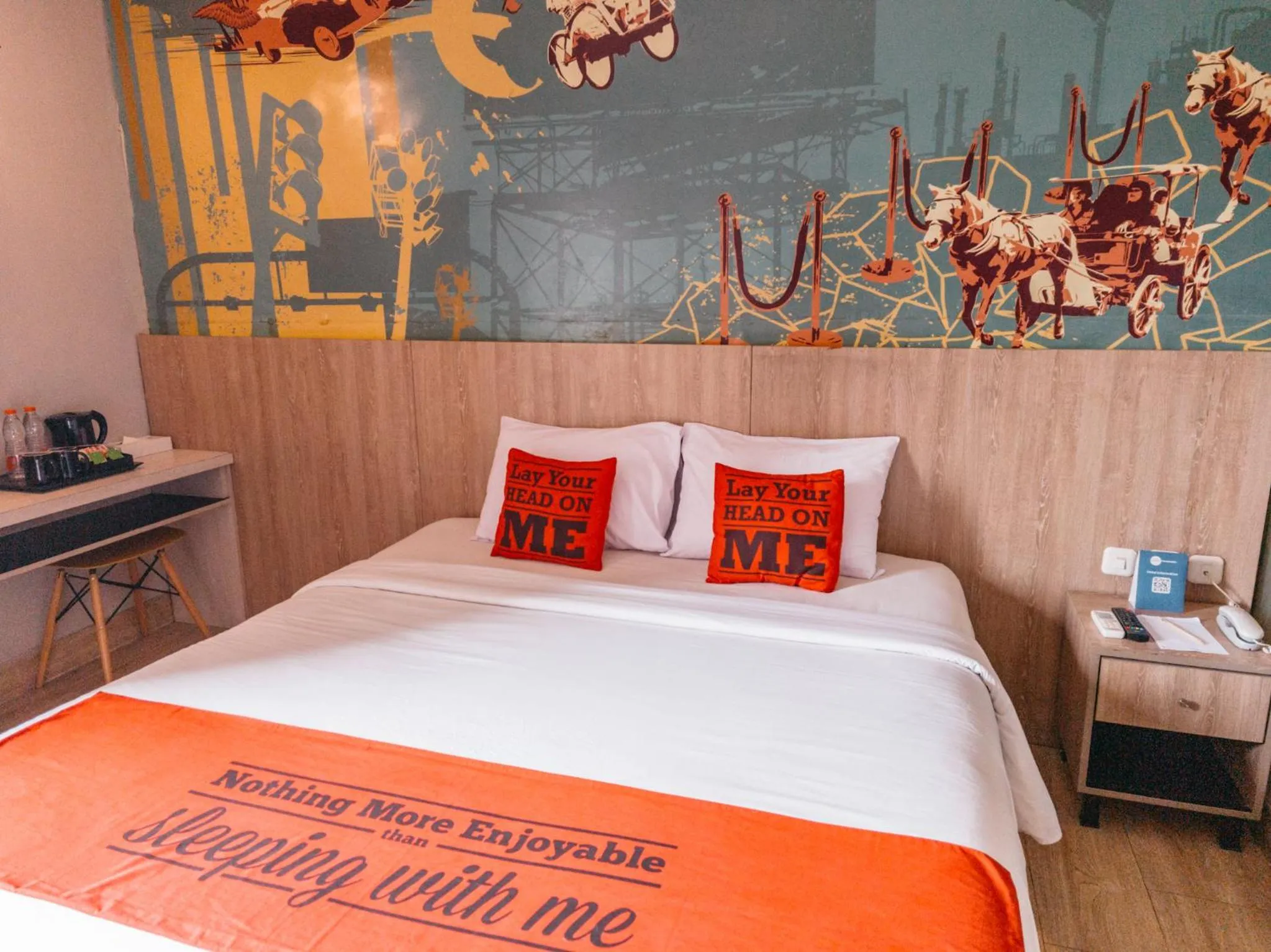 Bed in Meotel Purwokerto