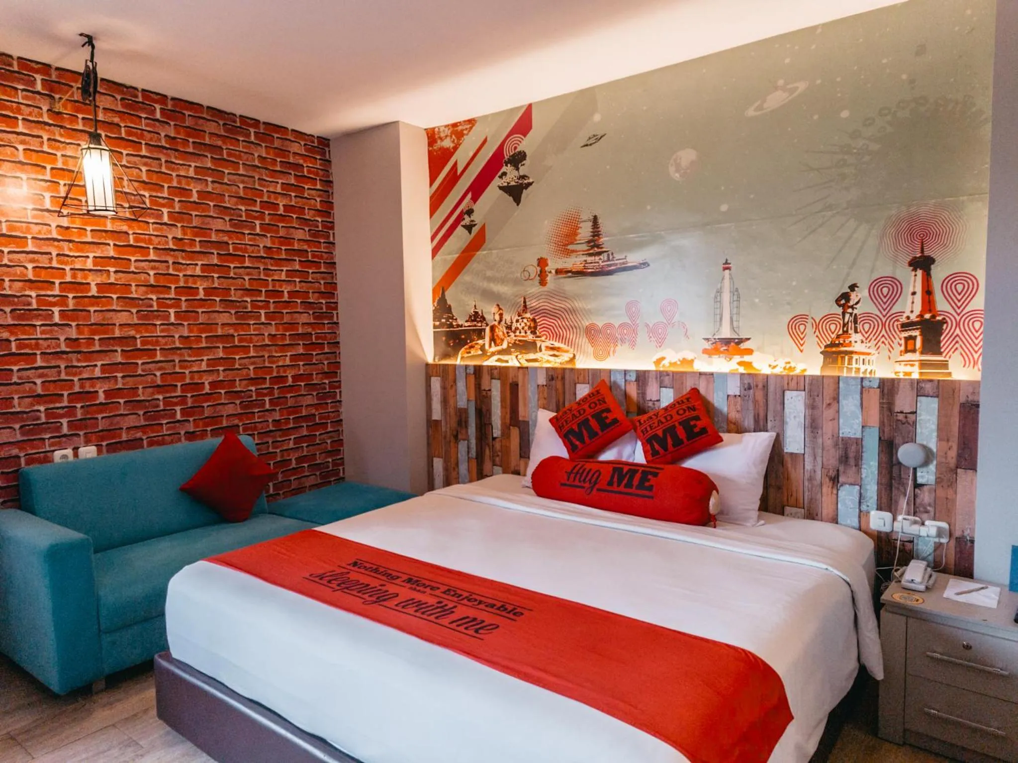 Bedroom, Bed in Meotel Purwokerto