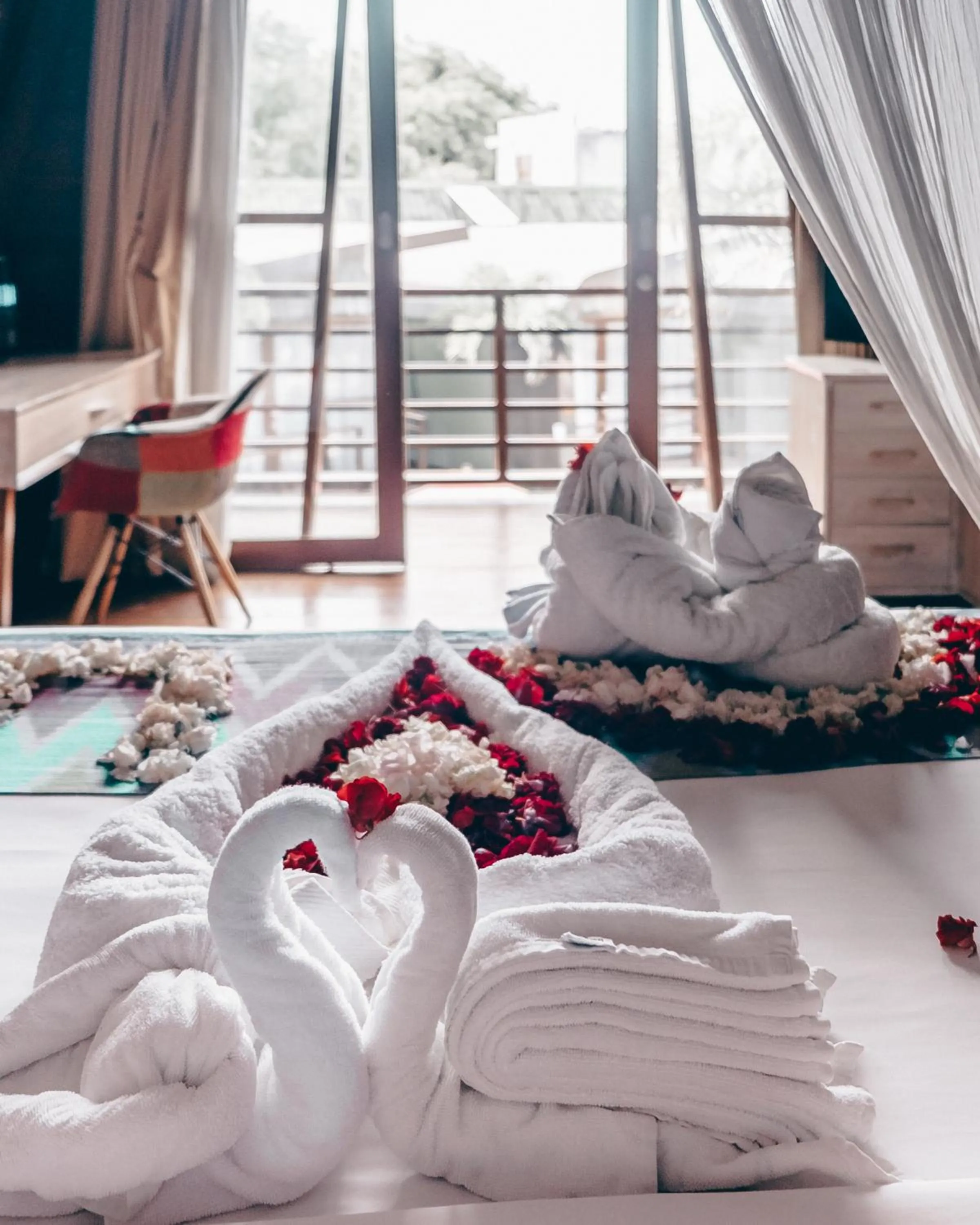 towels, Bed in Mola2 Resort Gili Air