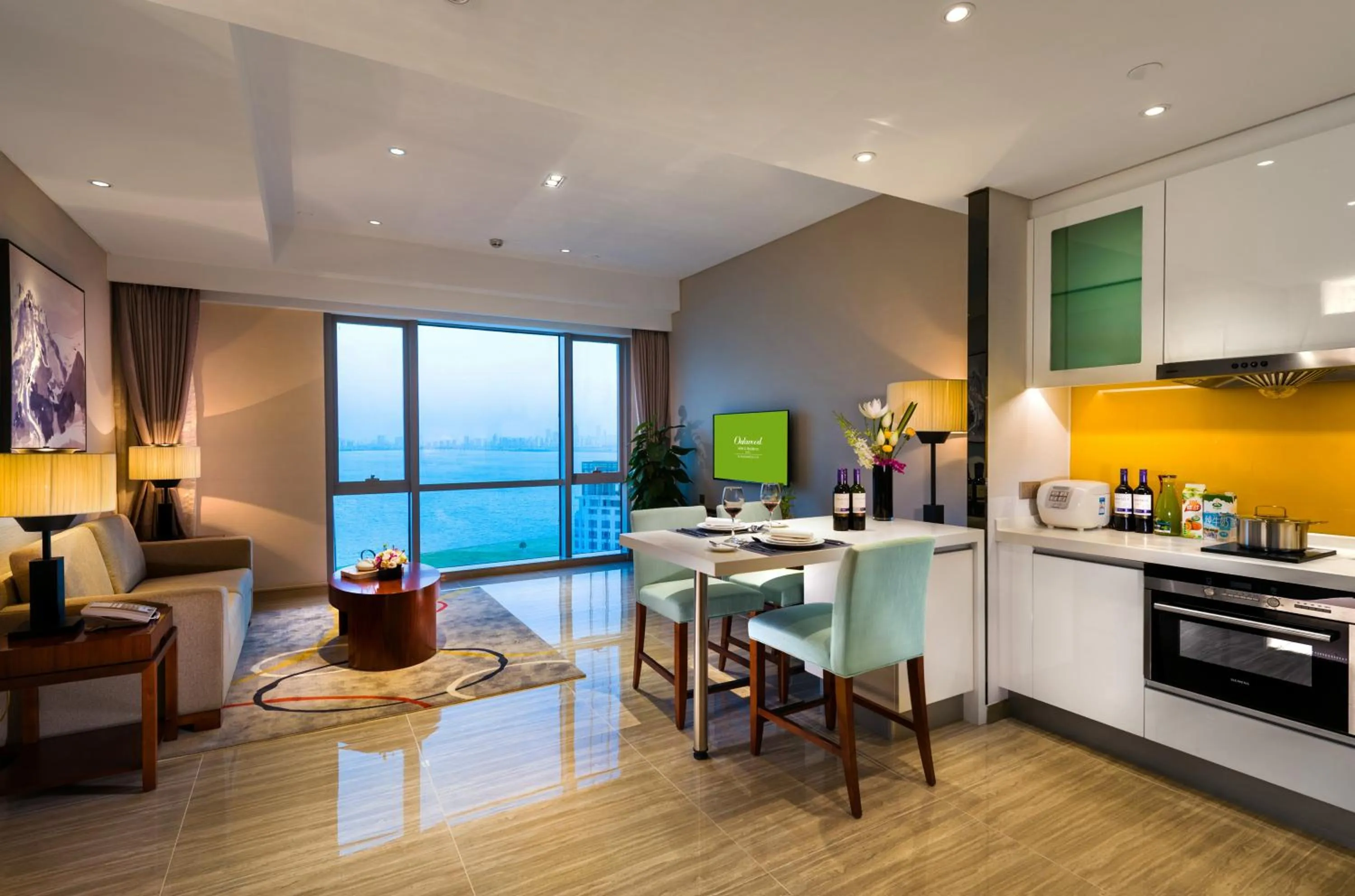 Kitchen or kitchenette in Oakwood Hotel & Residence Suzhou