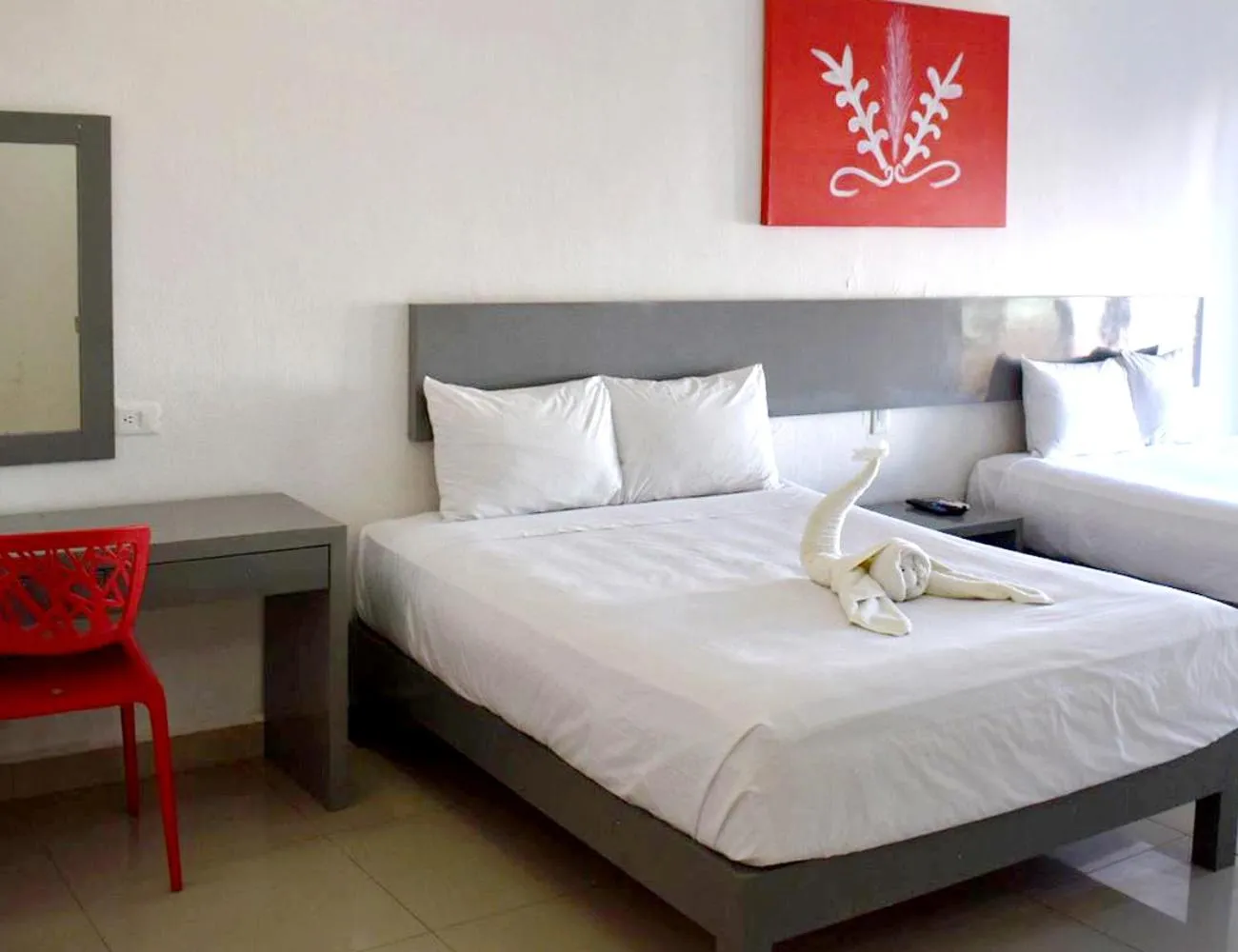 Bedroom, Bed in Hotel Maya Turquesa