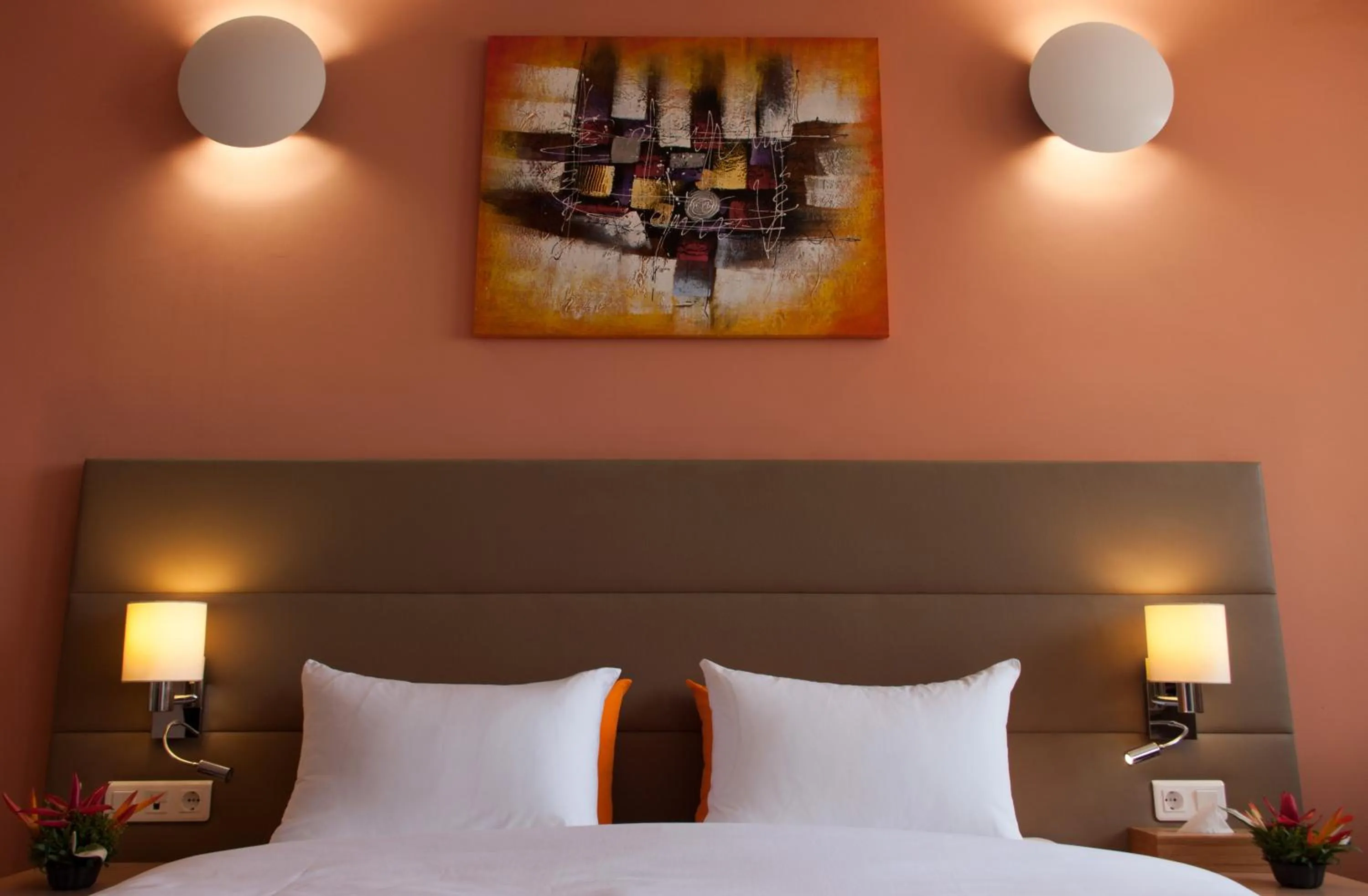 Bed in Bravia Hotel Ouagadougou