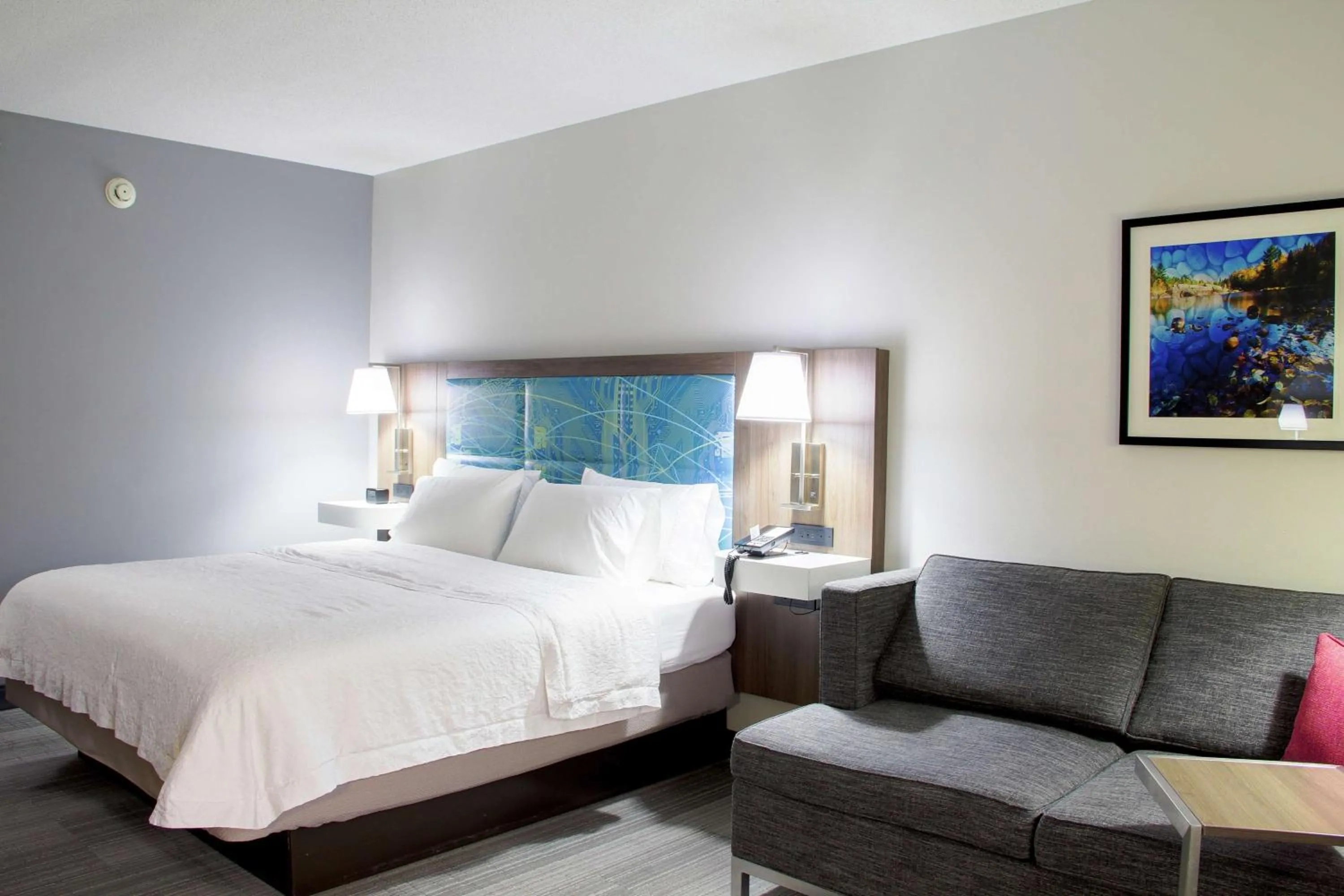 Living room, Bed in Hampton Inn Danville