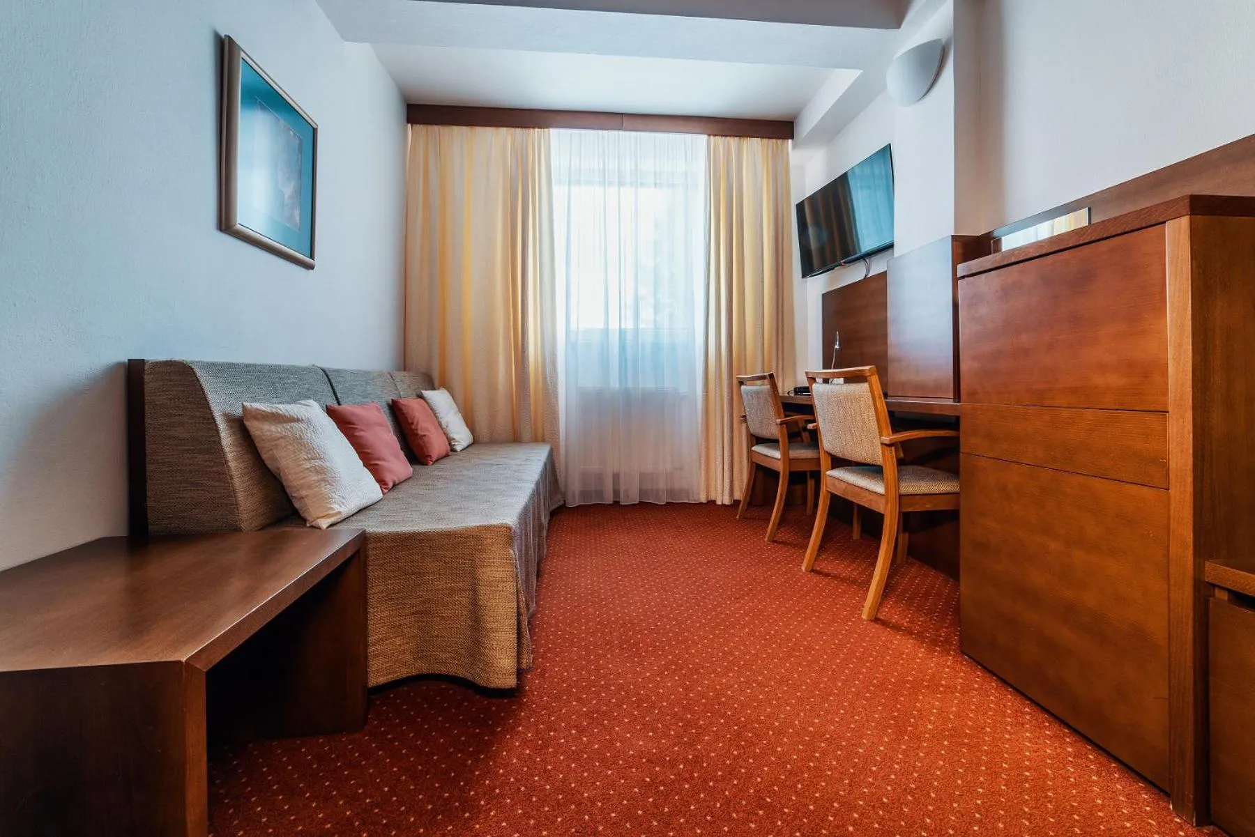 Living room, Bed in Hotel Stupka