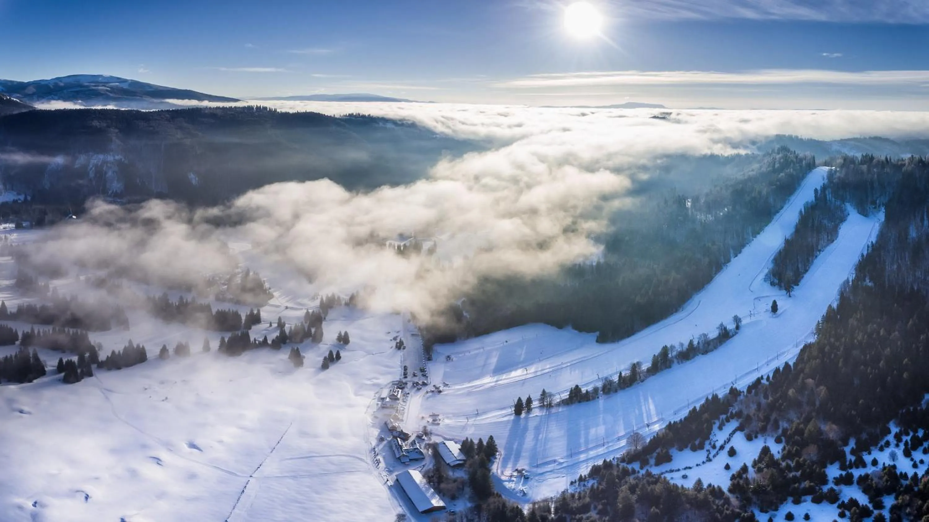 Skiing in Hotel Stupka