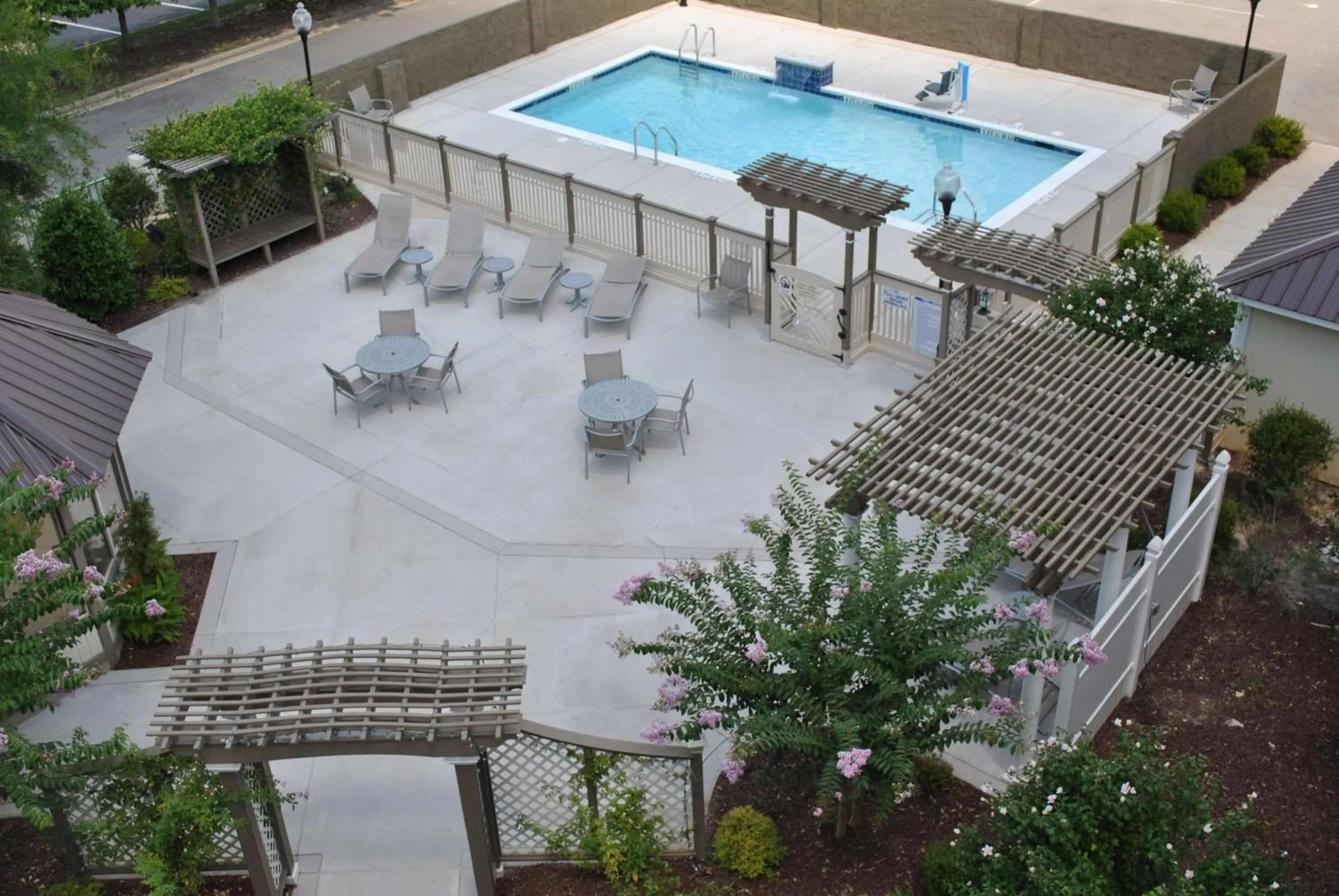 Pool view in DoubleTree by Hilton Fayetteville