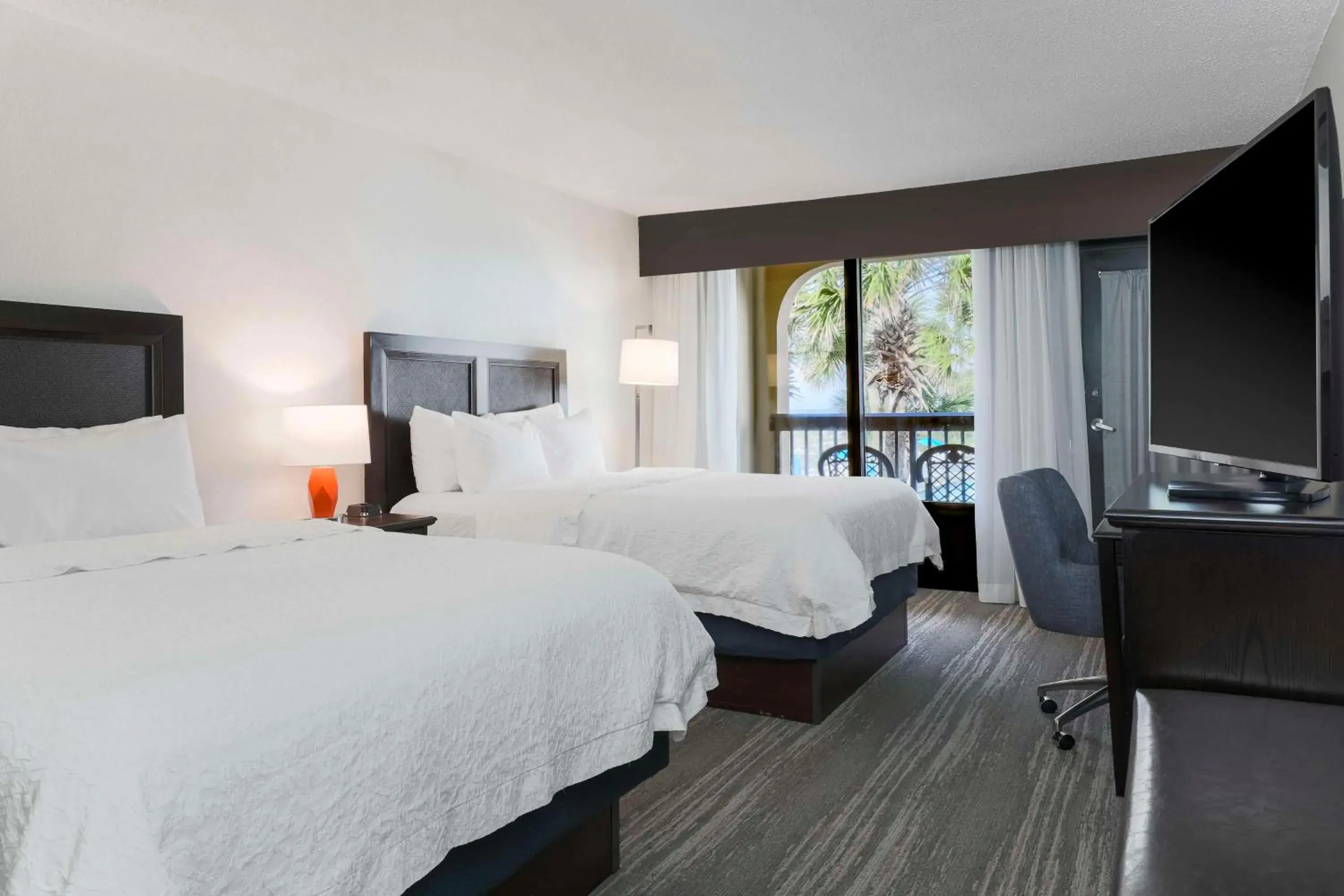 Queen Room with Two Queen Bed and Partial Gulf View - single occupancy - Non-Smoking in Hampton Inn Fort Walton Beach Queen Room with Two Queen Bed and Partial Gulf View - single occupancy - Non-Smoking in Hampton Inn Fort Walton Beach