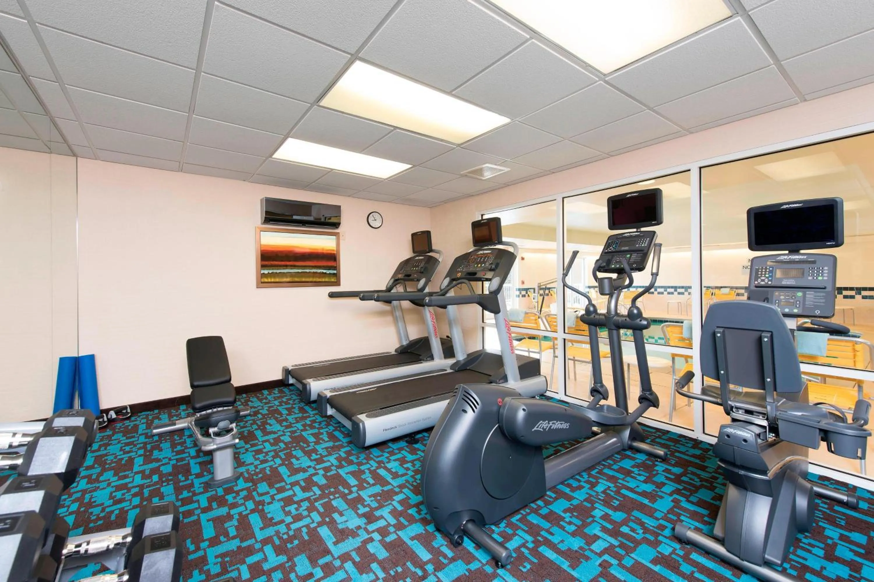 Fitness centre/facilities in Fairfield Inn and Suites by Marriott Chicago St. Charles