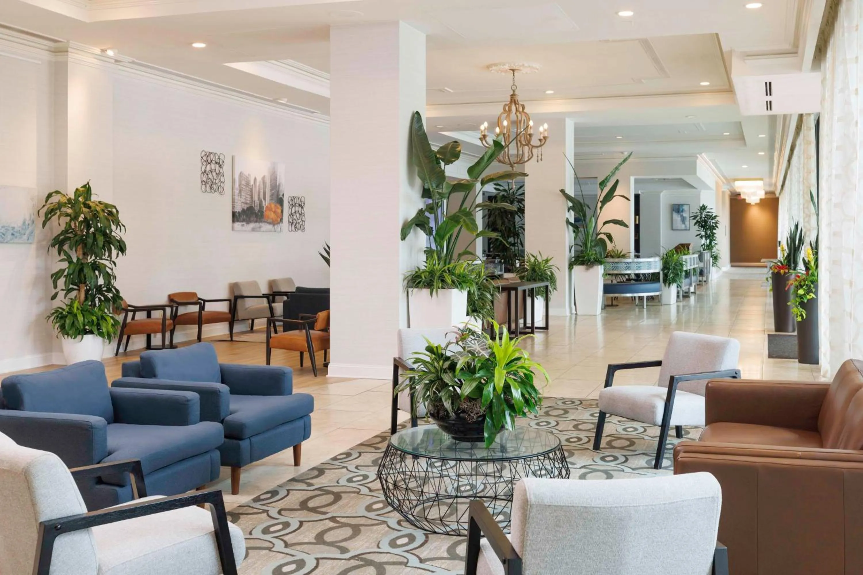 Lobby or reception in Hilton Greenville