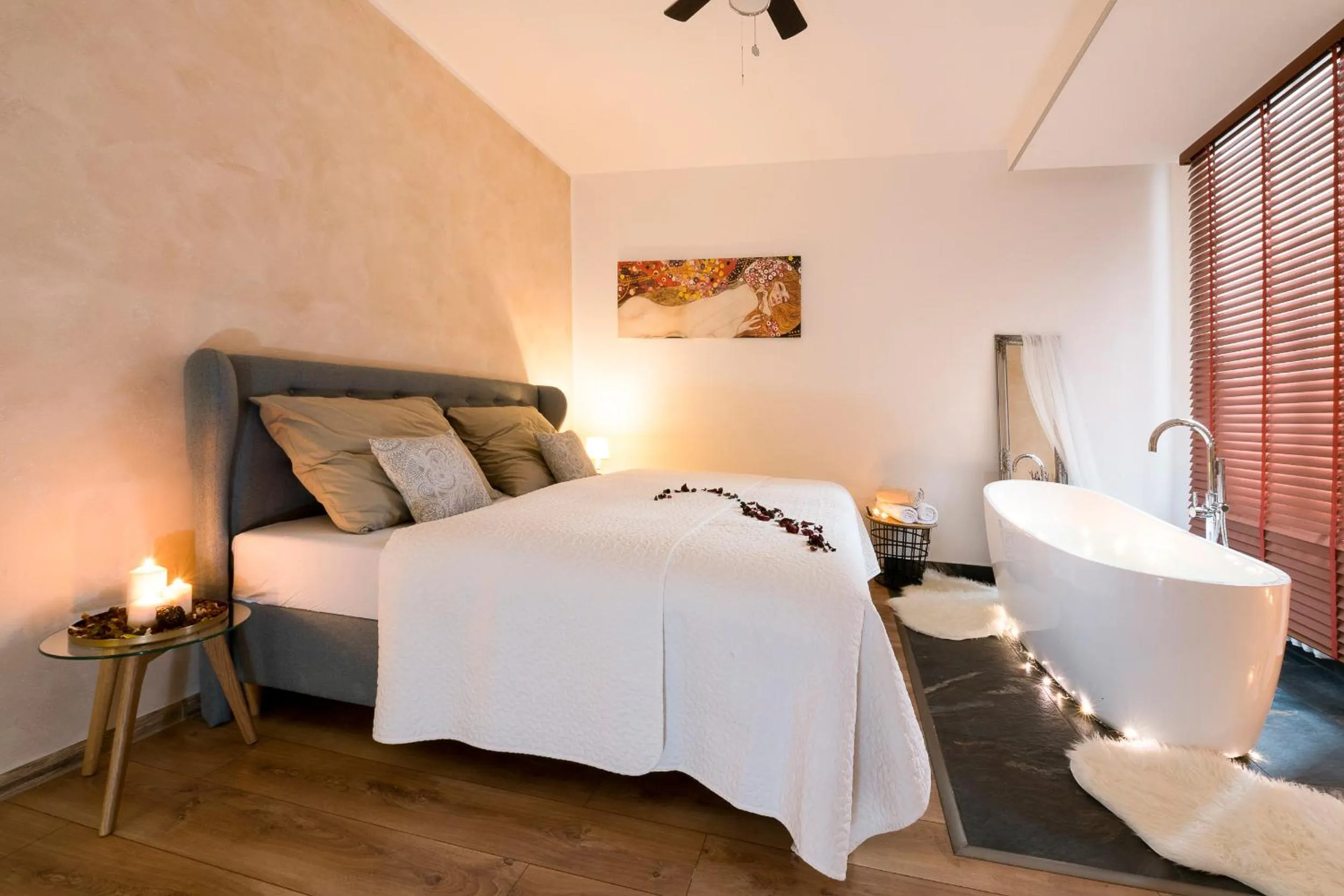 Bed in STING Boutique Apartments