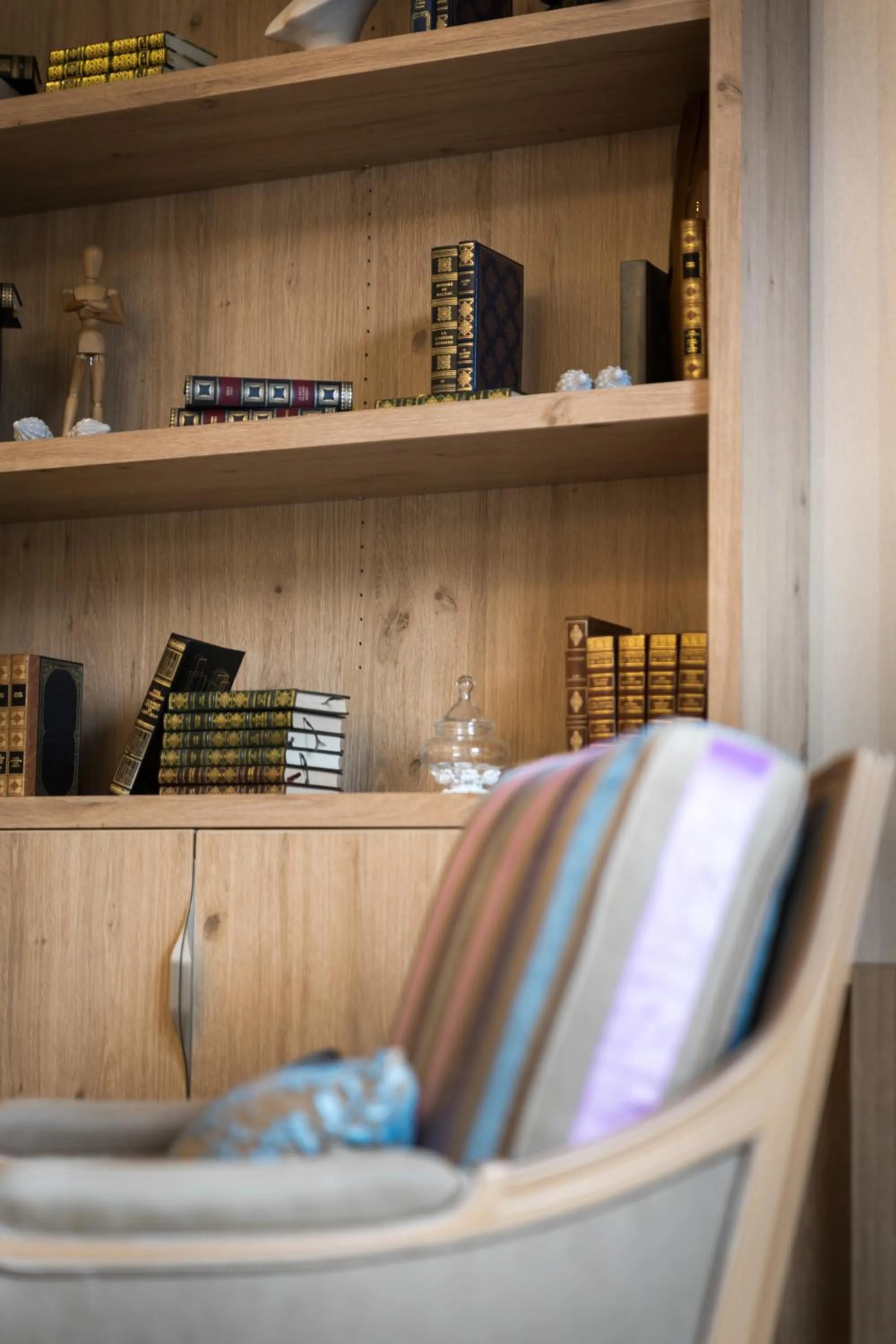 Library in Hôtel Le Rive Droite & SPA