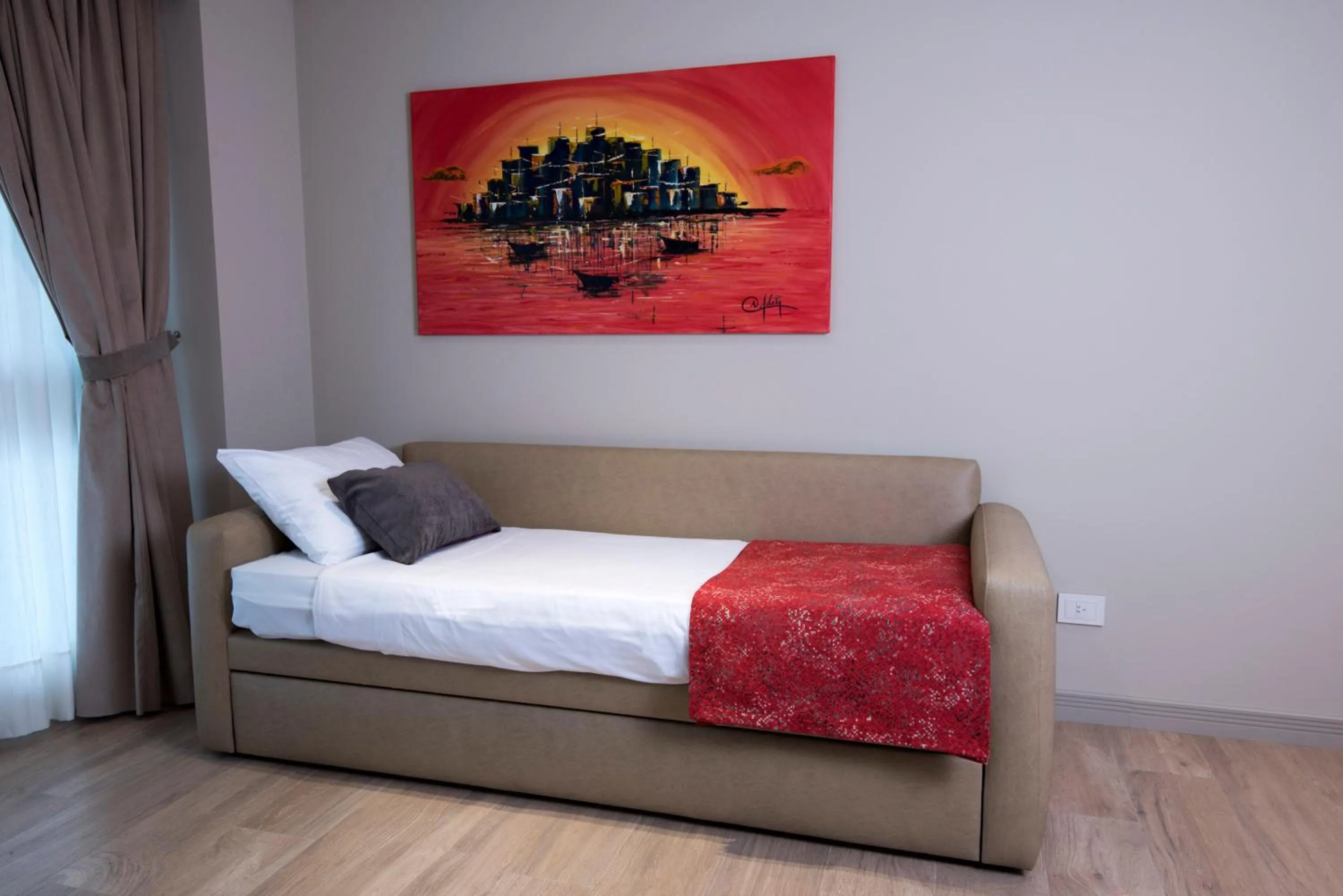 Bed in ARC Arenales Studios & Suites