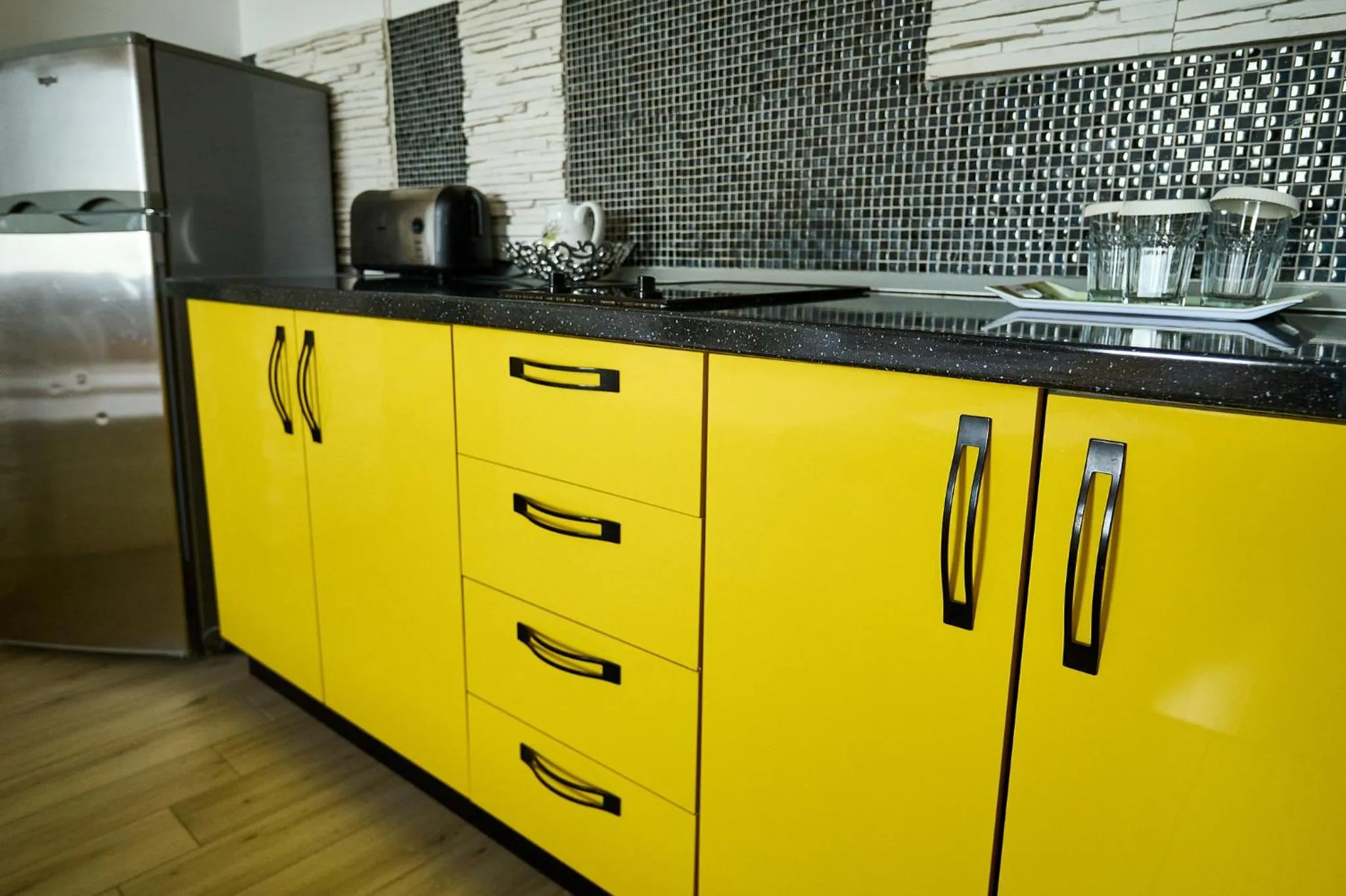 Kitchen or kitchenette in Hotel Evianne Boutique