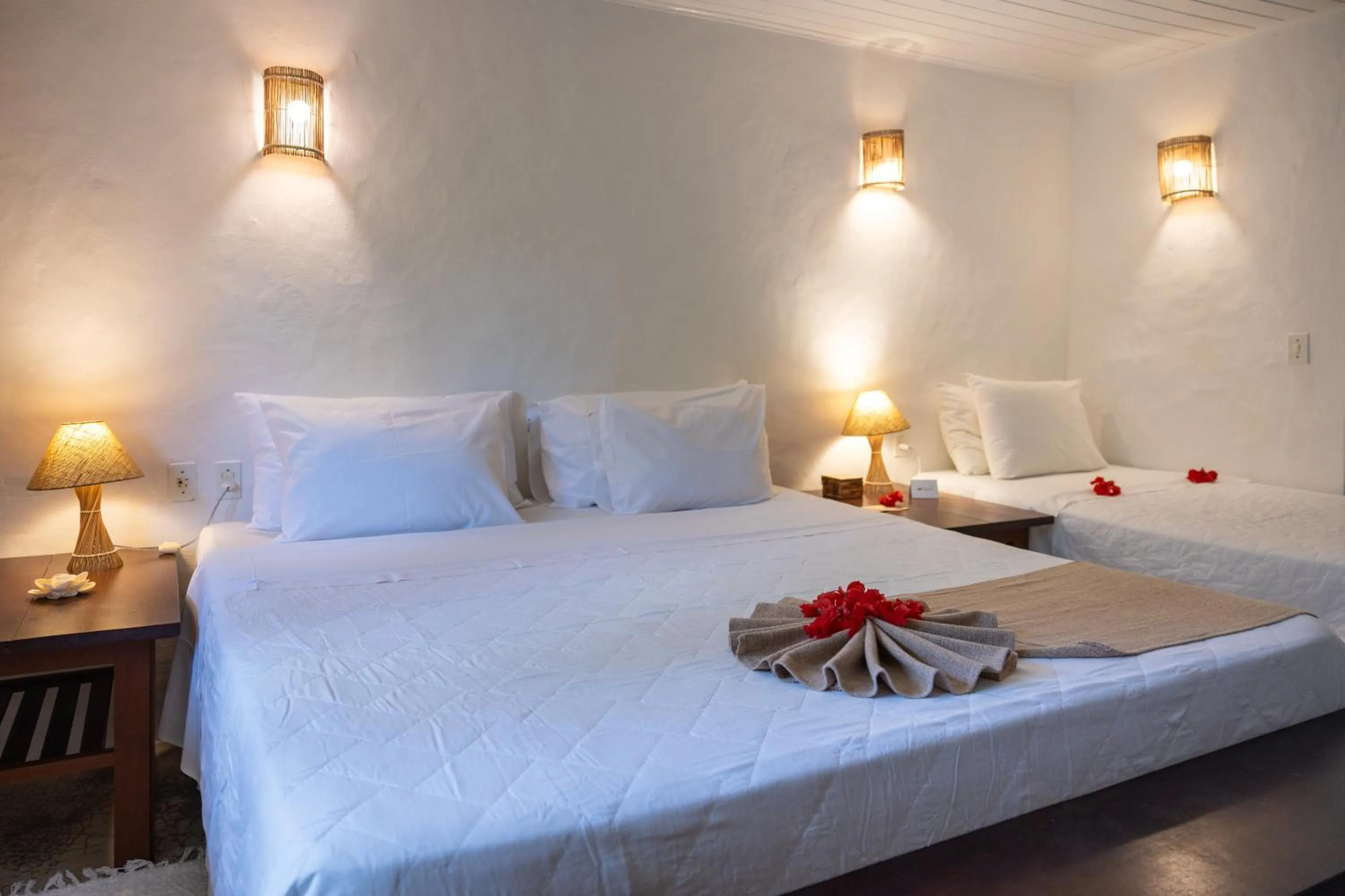 Bed in Pousada Aldeia Beijupirá