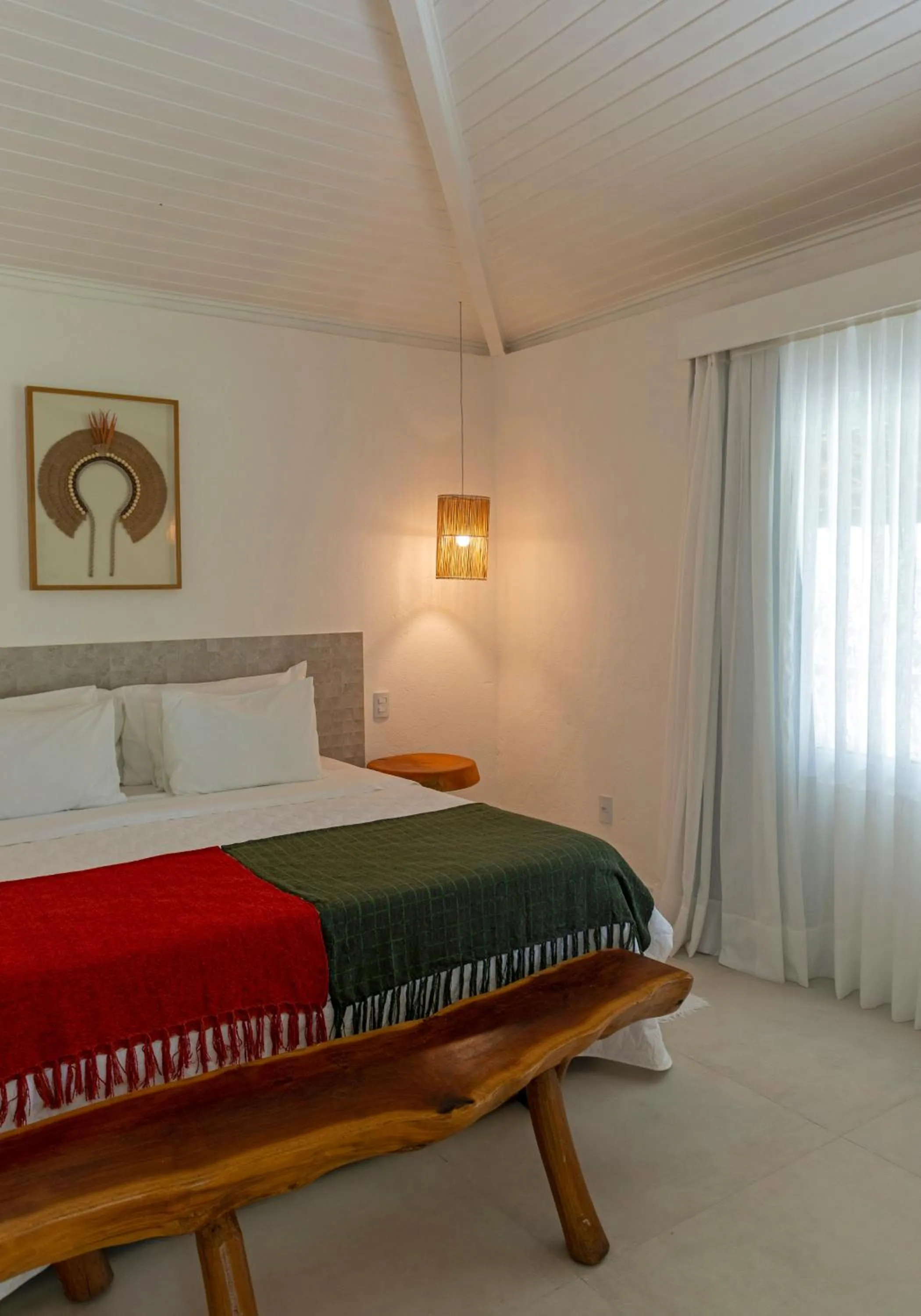 Bed in Pousada Aldeia Beijupirá