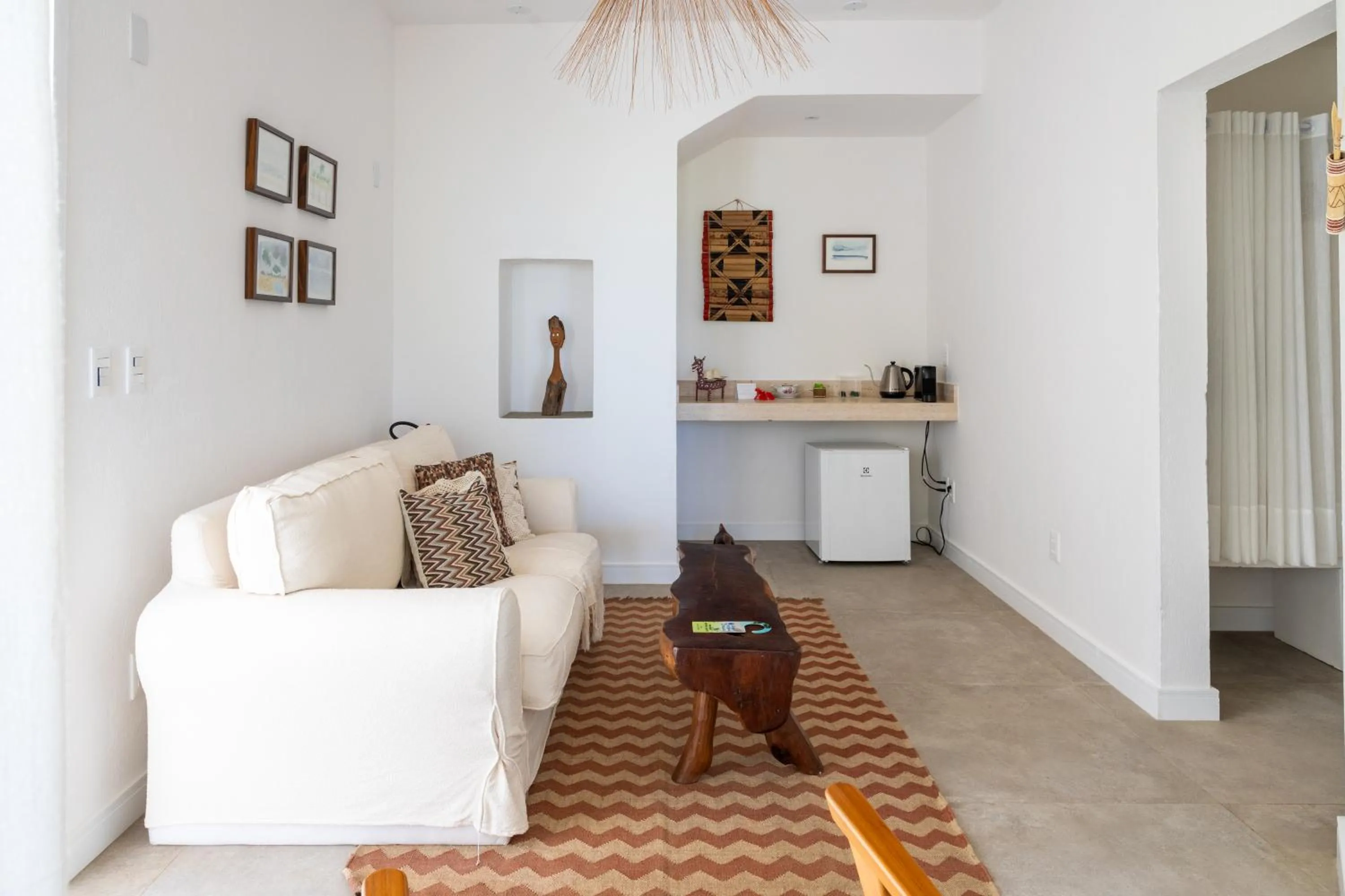 Living room in Pousada Aldeia Beijupirá