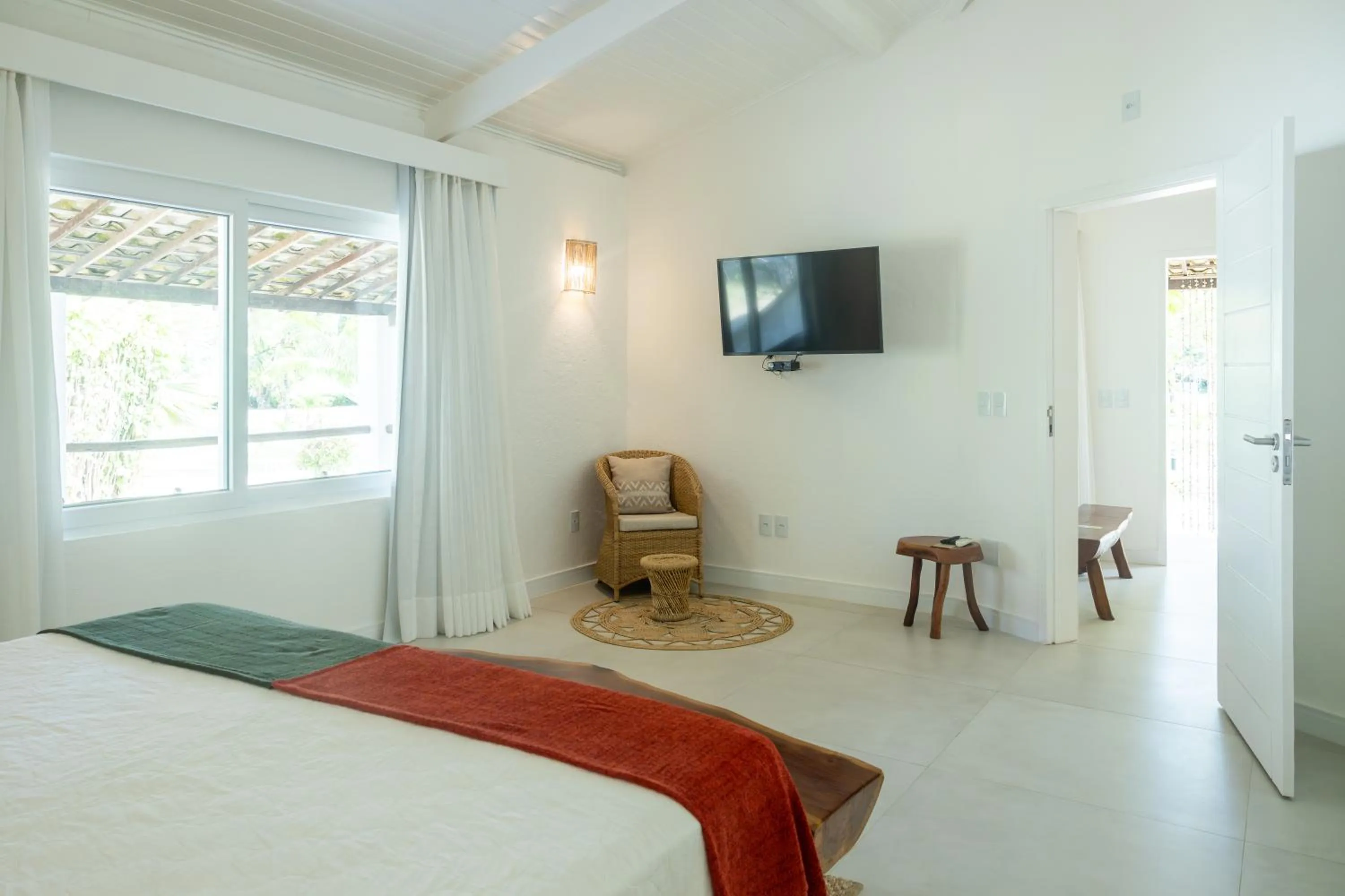 Bedroom, Bed in Pousada Aldeia Beijupirá