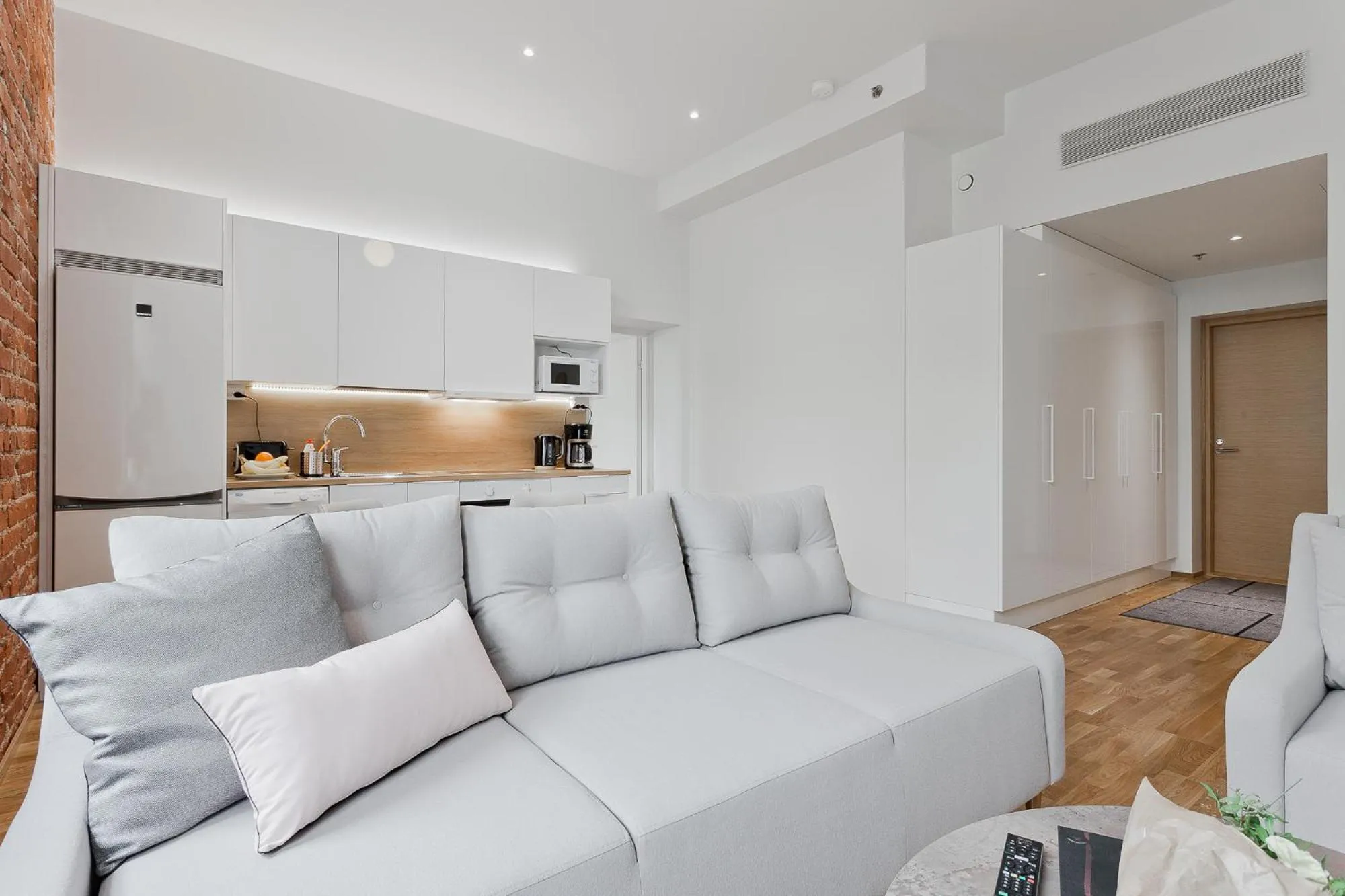 Communal lounge/ TV room in Forenom Serviced Apartments Turku Kakolanmäki