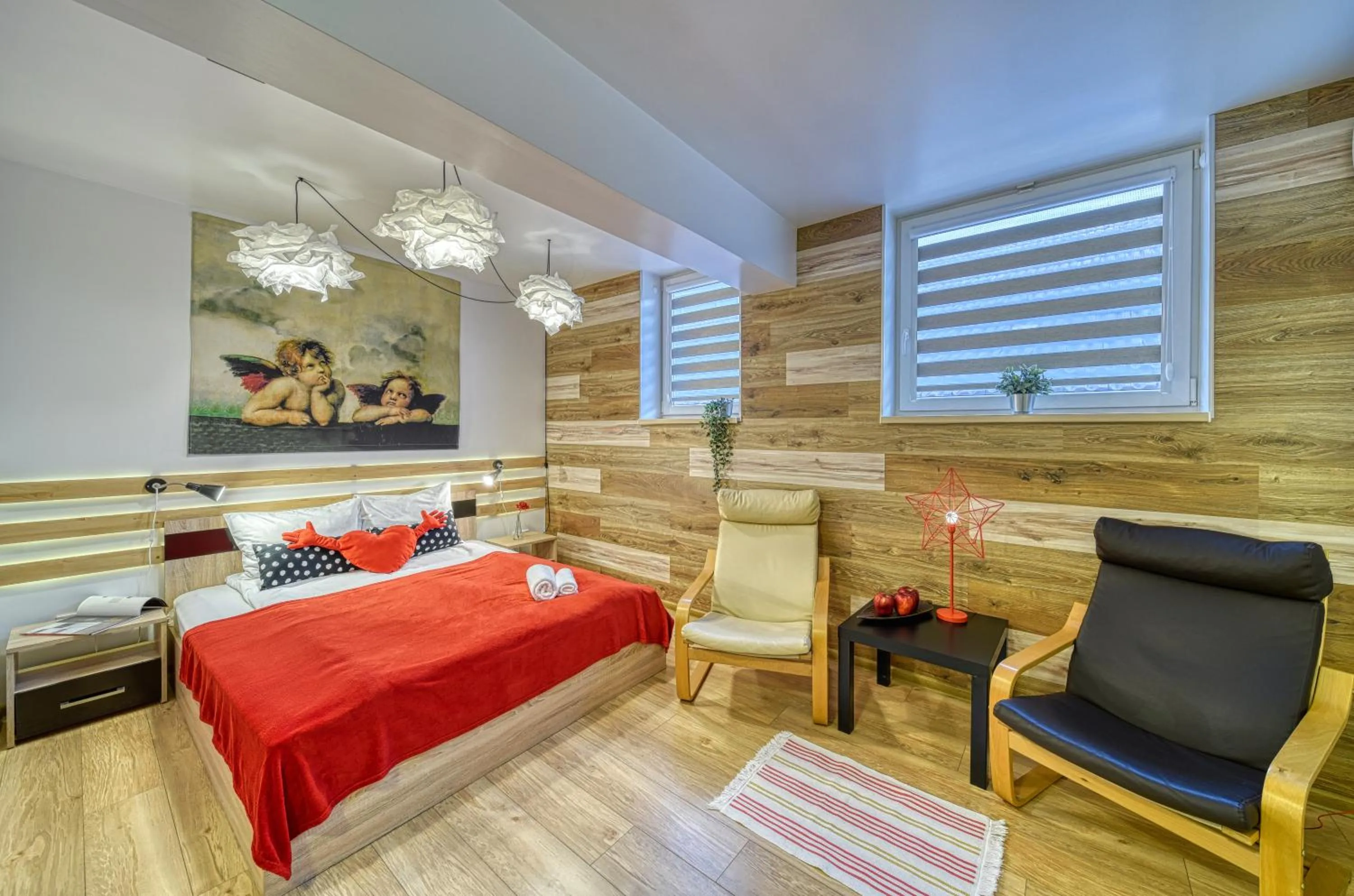 Bed in Fox Rooms Aparthotel