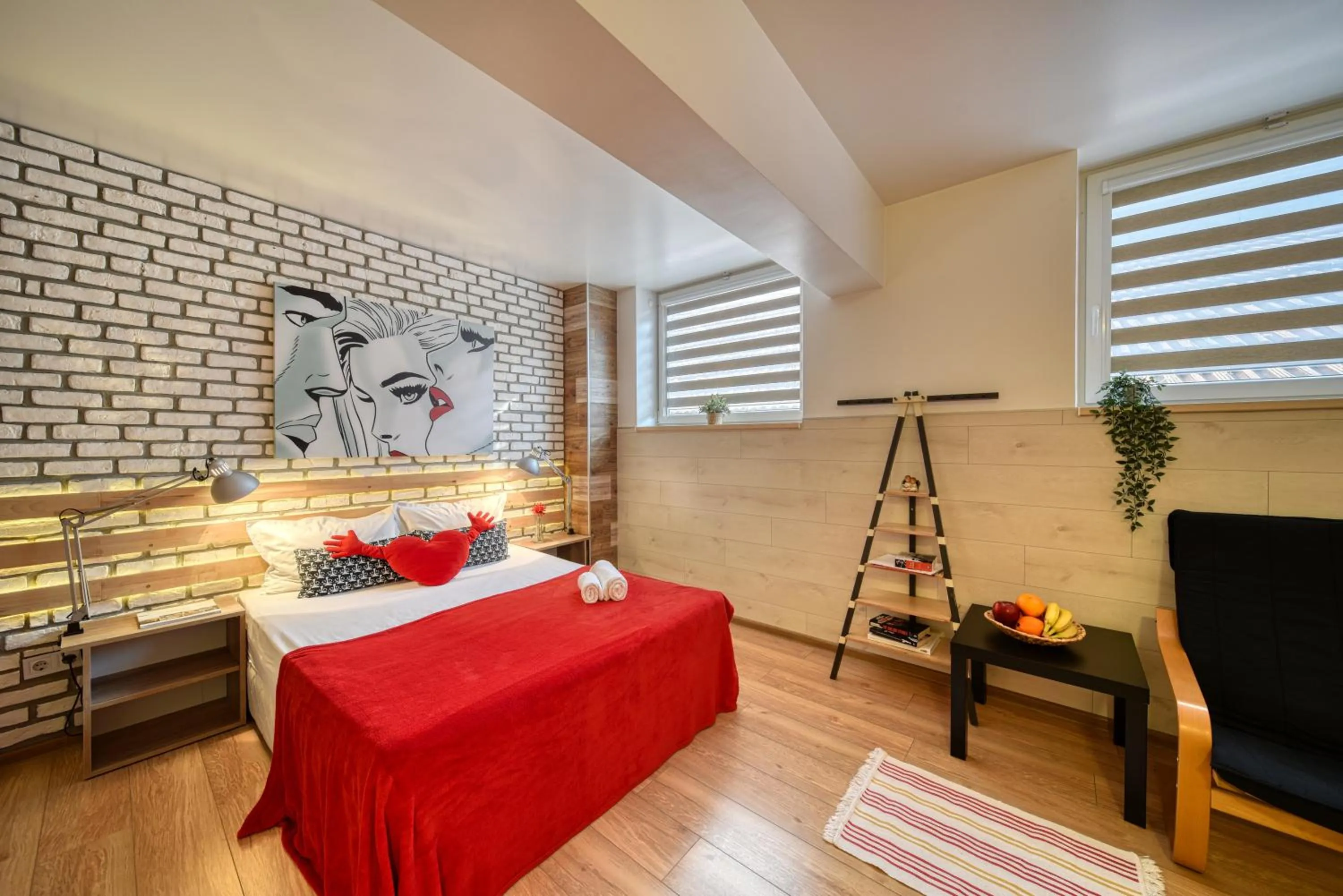 Bed in Fox Rooms Aparthotel