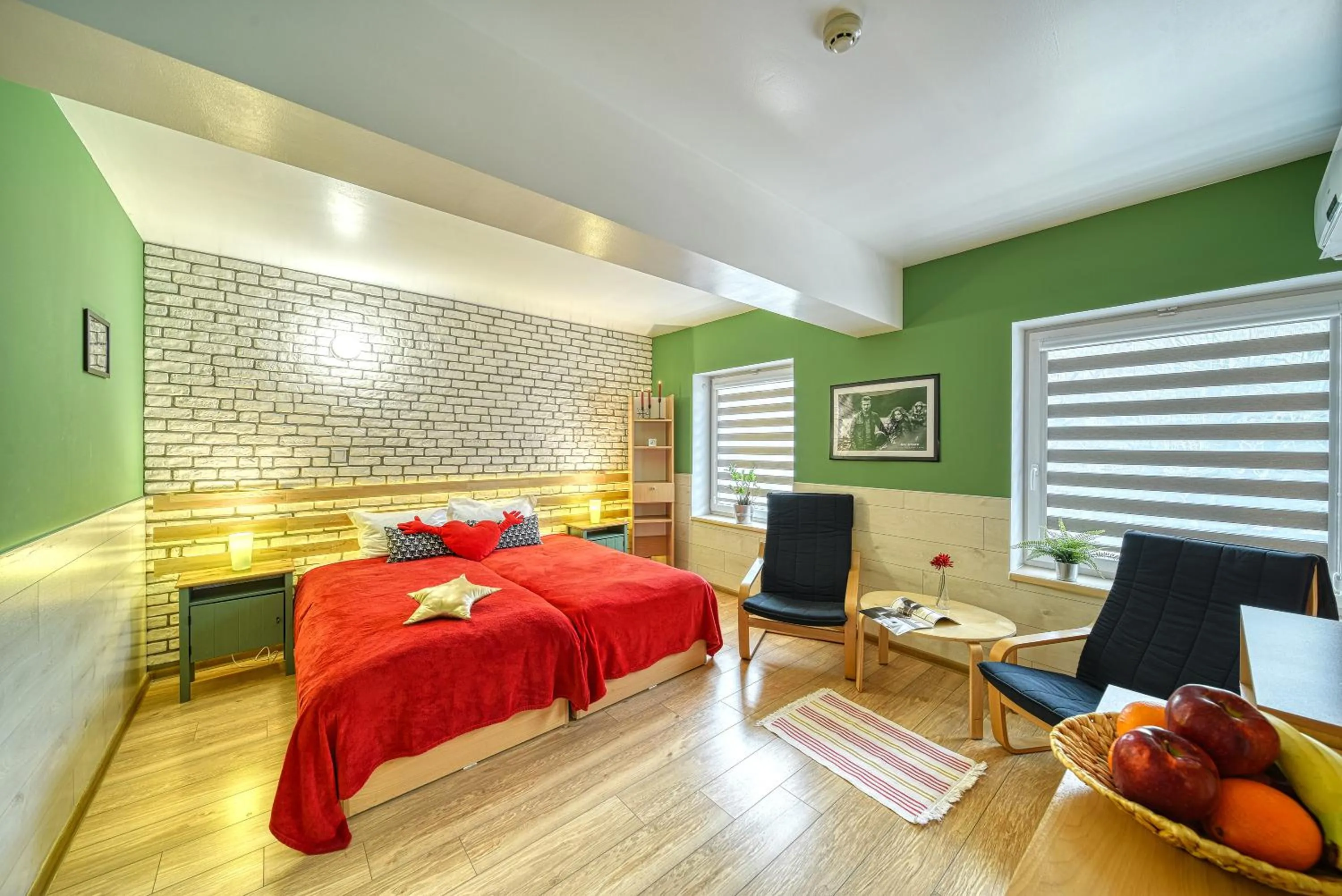 Bed in Fox Rooms Aparthotel