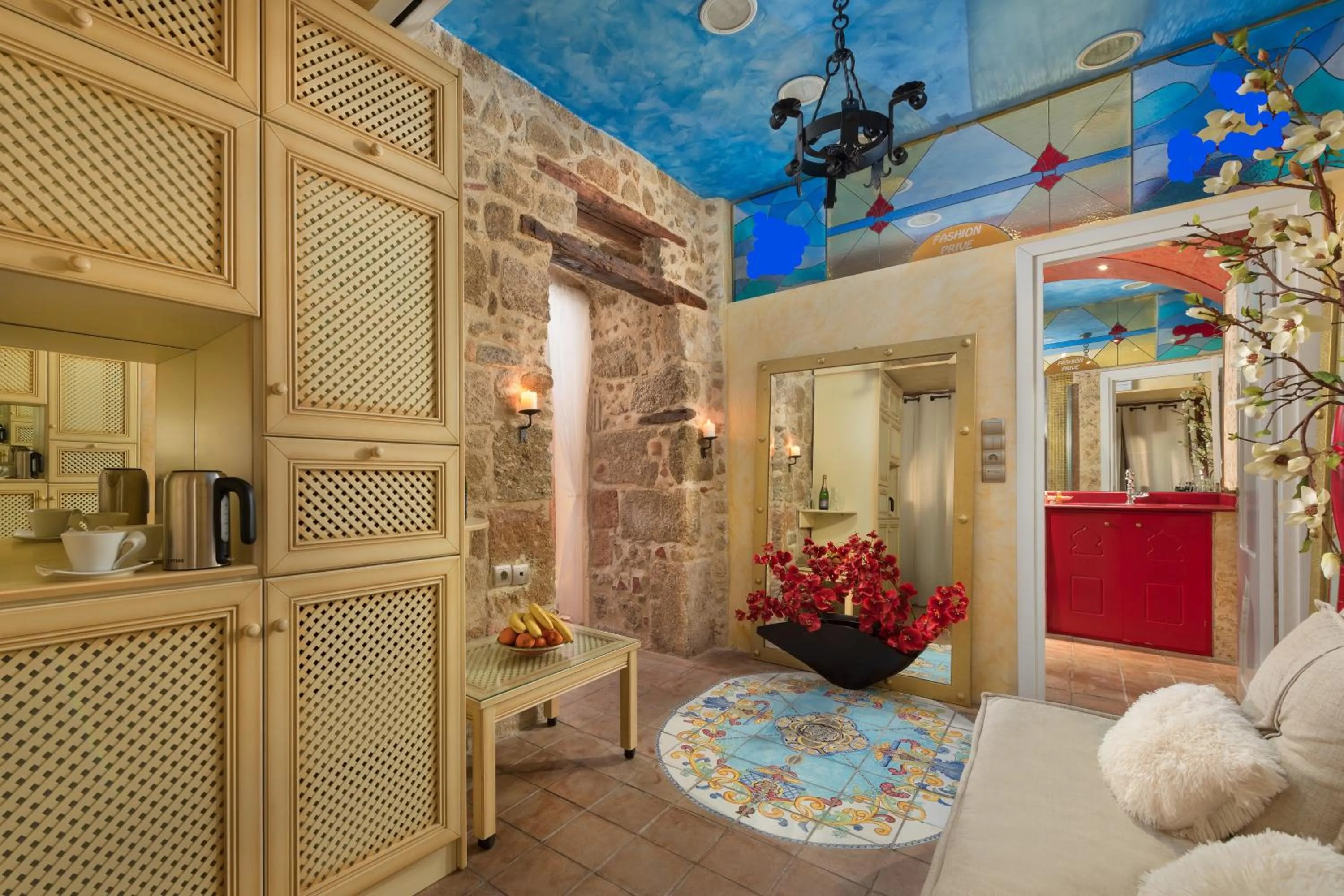 Seating area in Nikos Takis Fashion Boutique Hotel