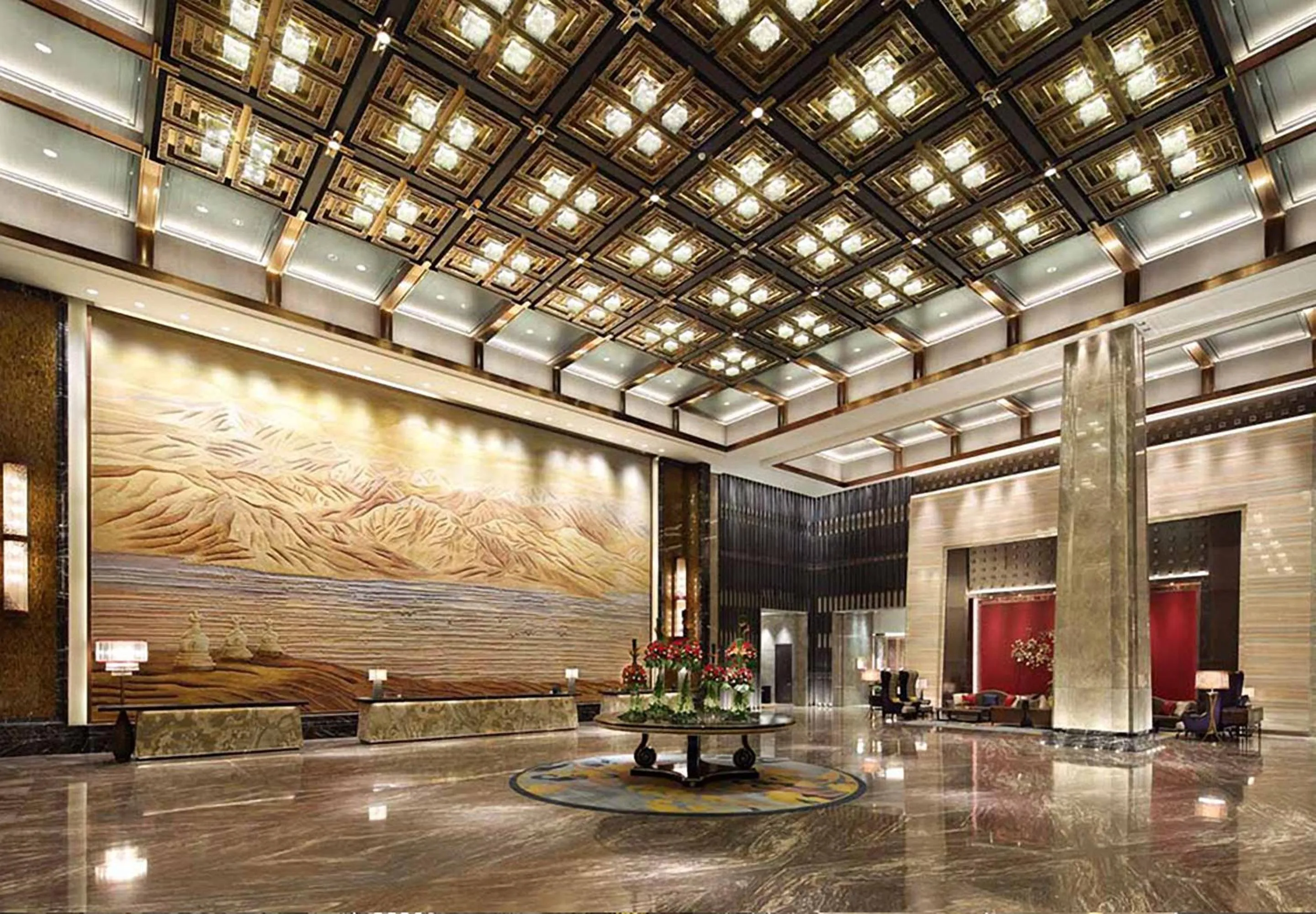 Lobby or reception in Wanda Vista Xining