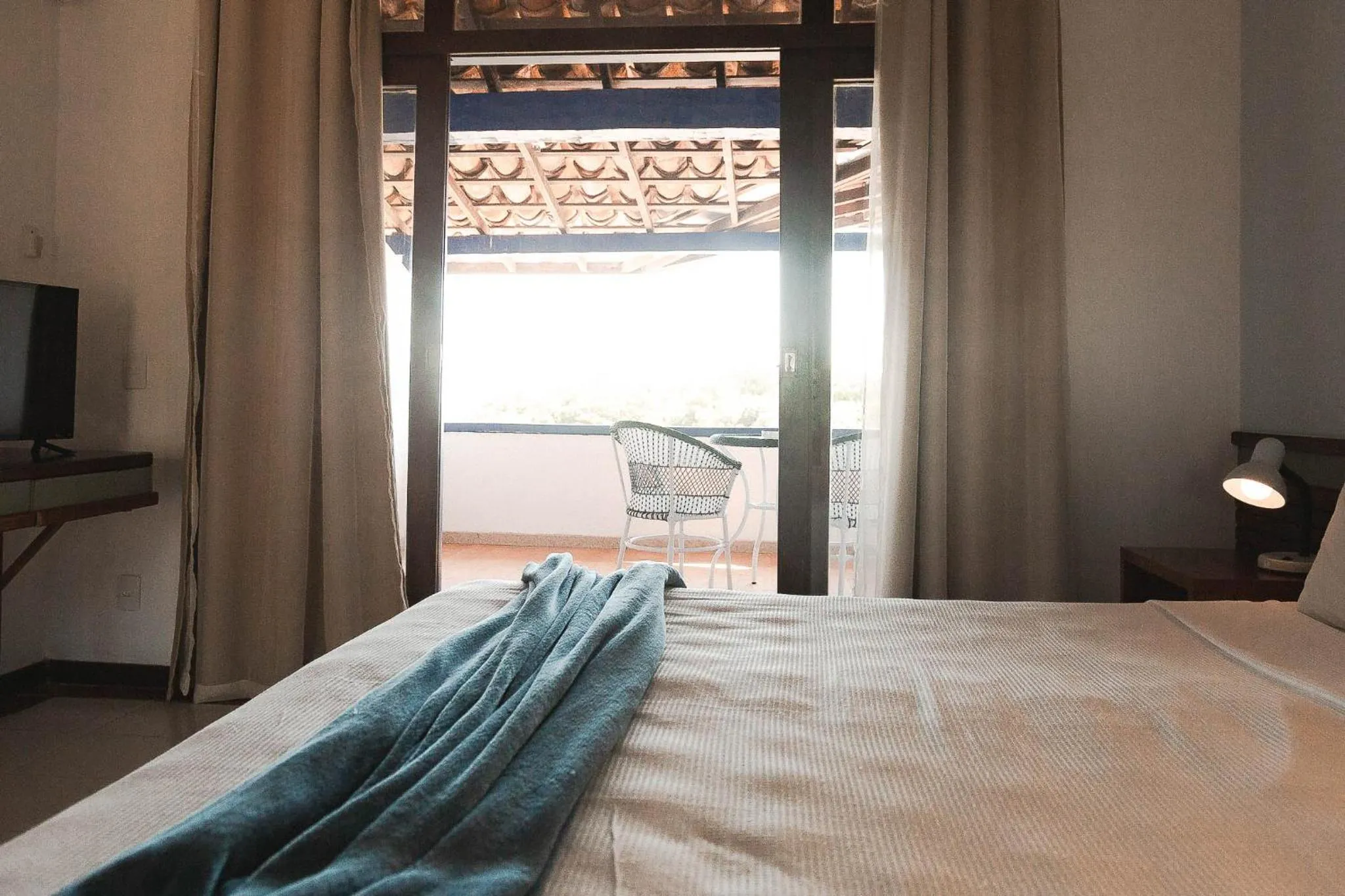 Bed in Colonna Galapagos Garden Hotel