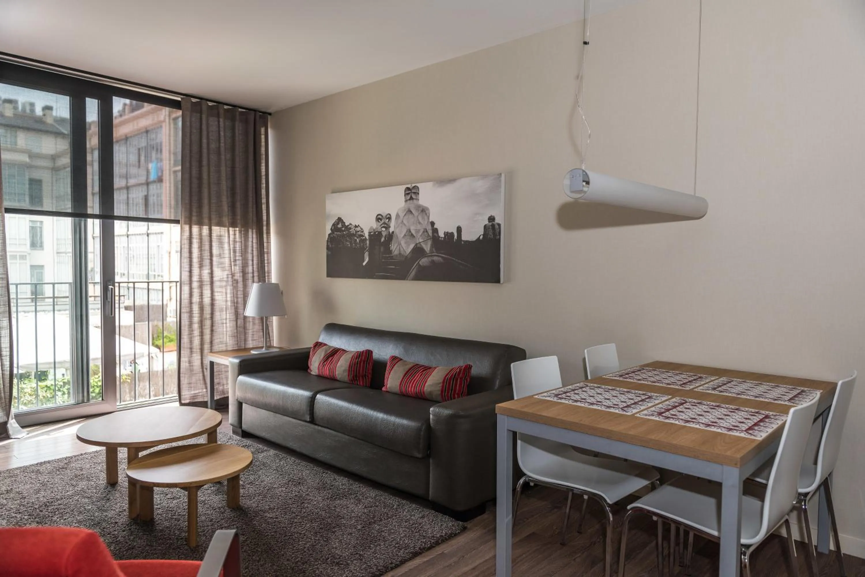 Living room in Casp 74 Apartments