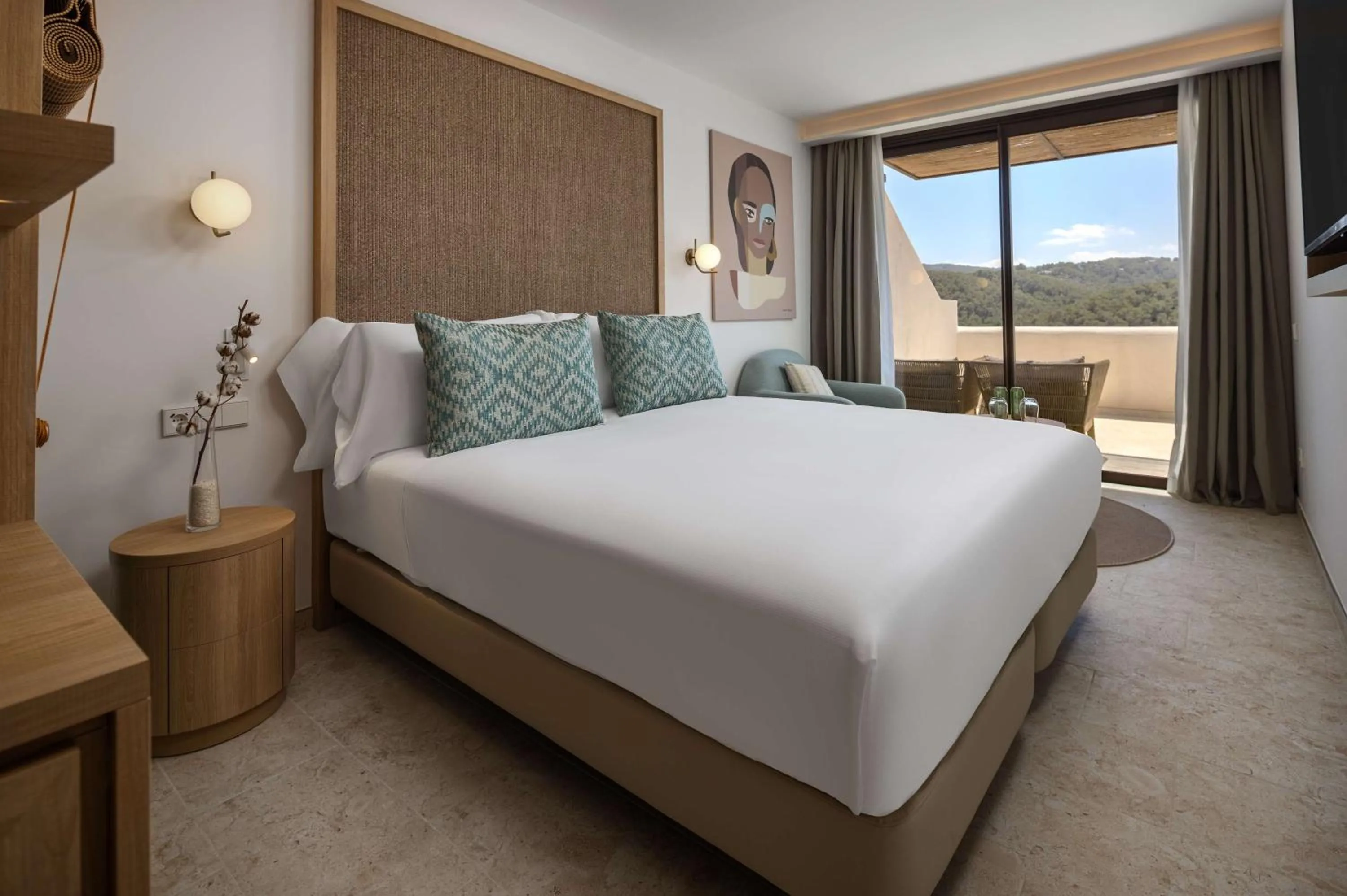 Bed in Cala San Miguel Hotel Ibiza, Curio Collection by Hilton, Adults only
