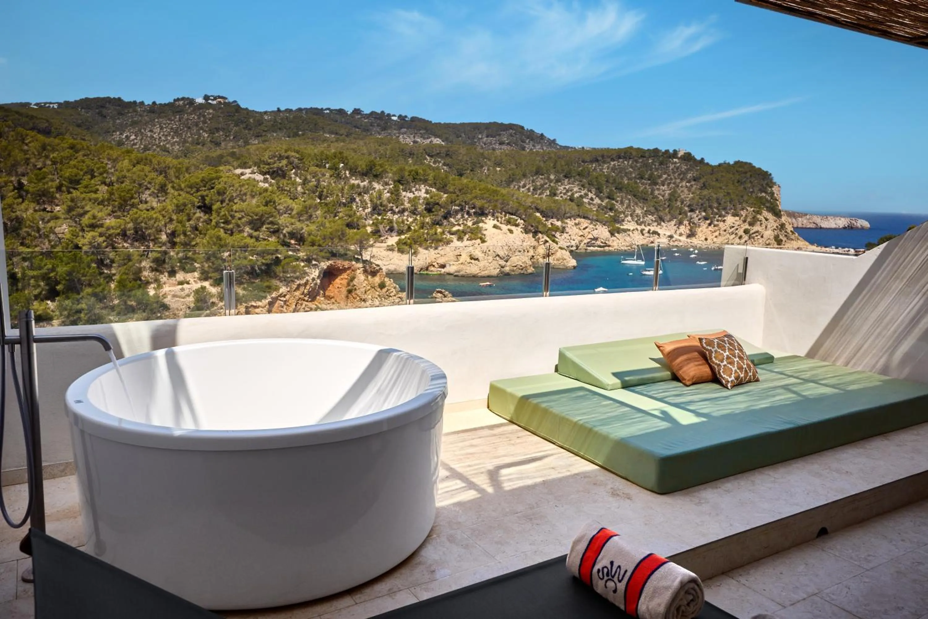Balcony/Terrace in Cala San Miguel Hotel Ibiza, Curio Collection by Hilton, Adults only