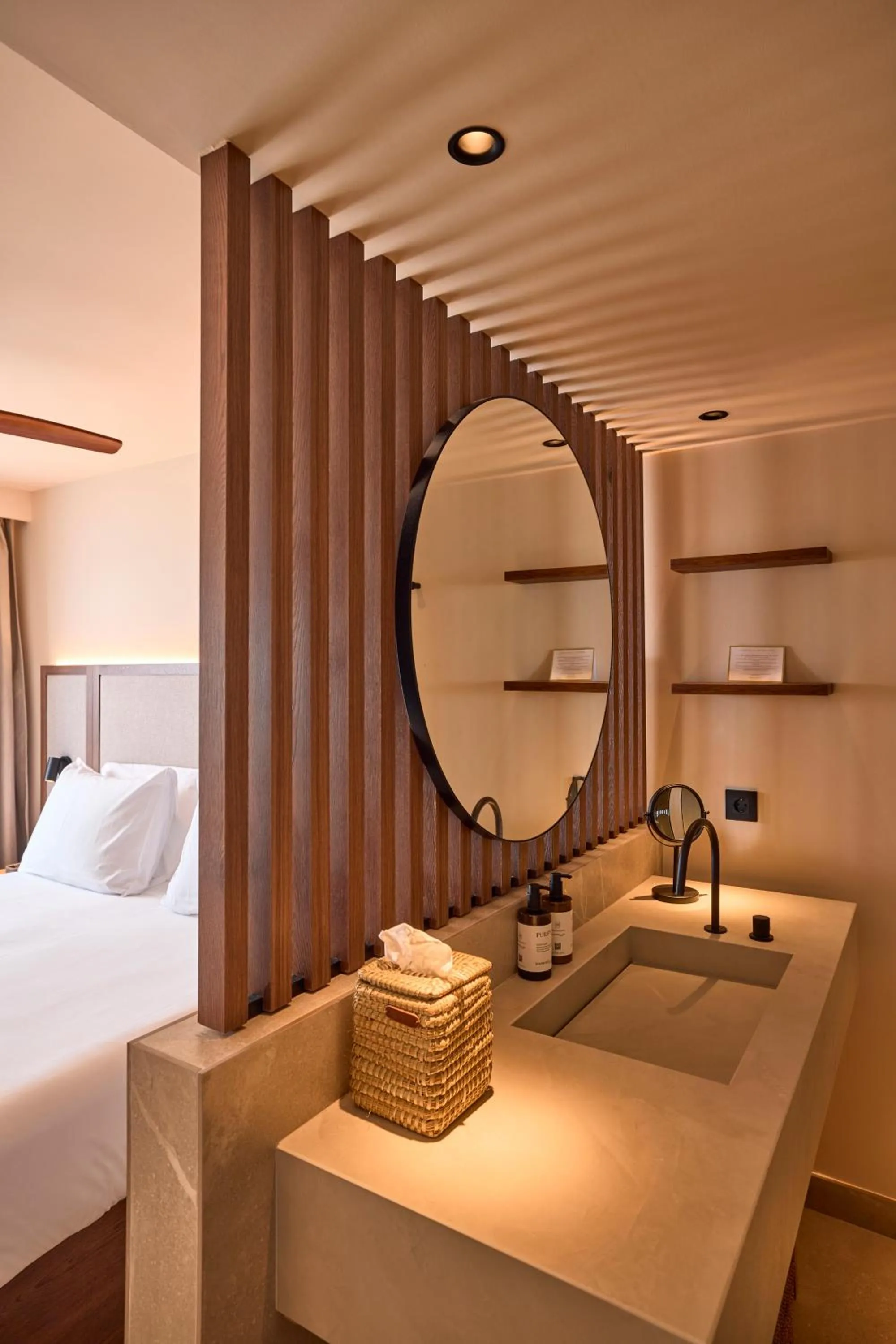 Bathroom, Bed in Purobeach Resort Santa Ponsa - New Opening