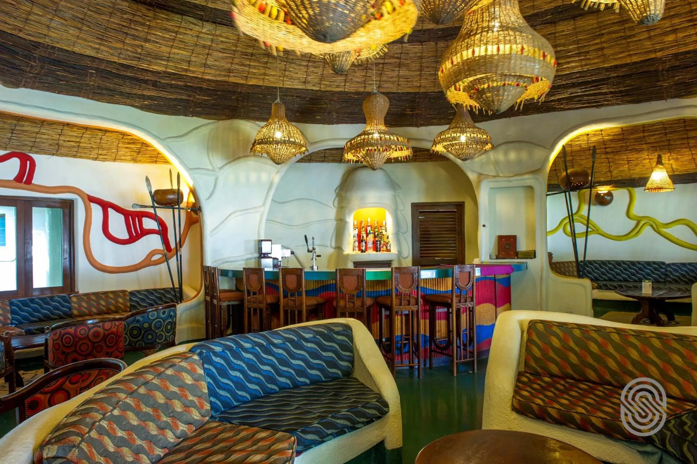 Lounge or bar in Lake Manyara Serena Safari Lodge