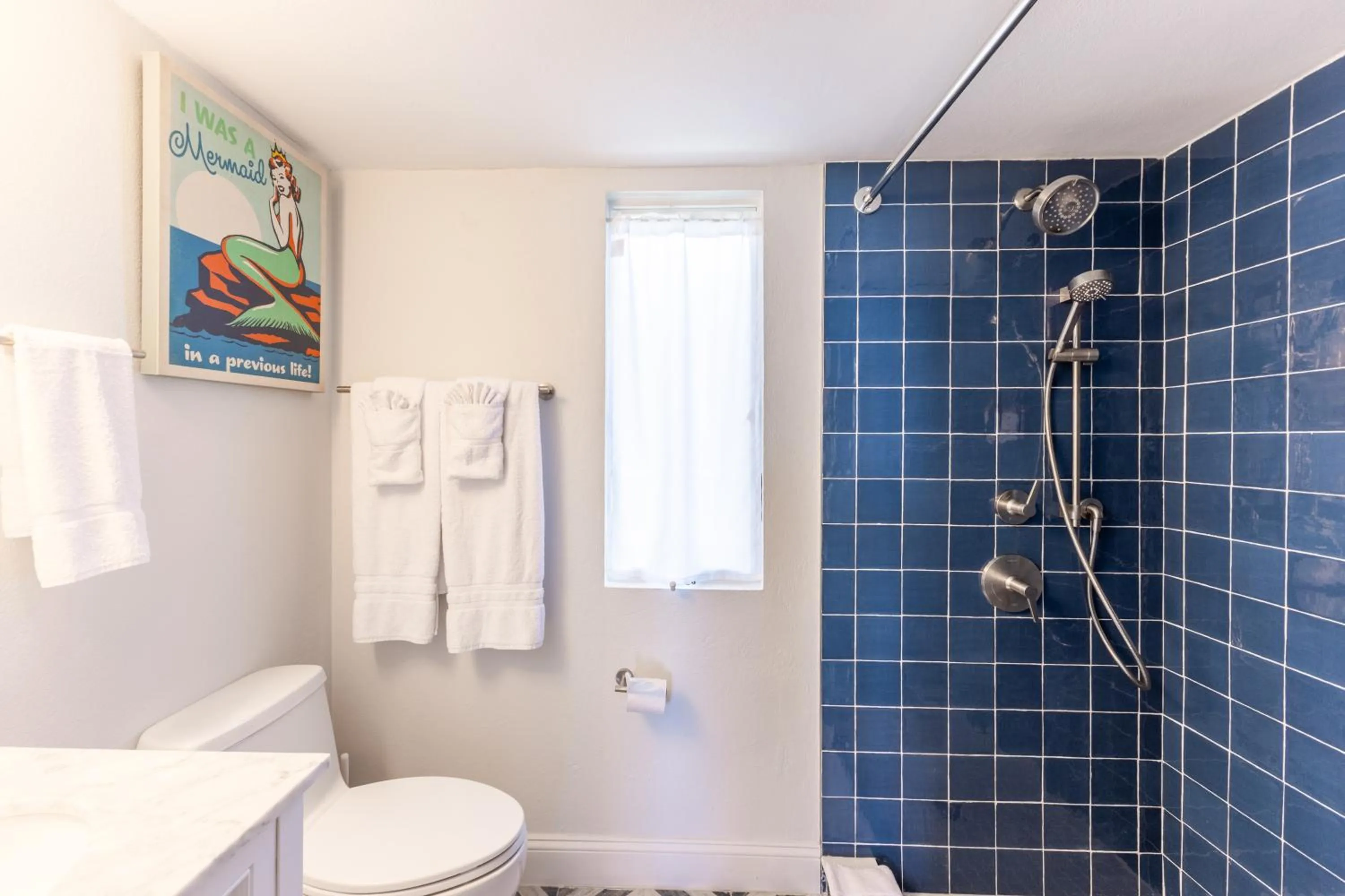 Bathroom in Sebastian's on the beach hotel