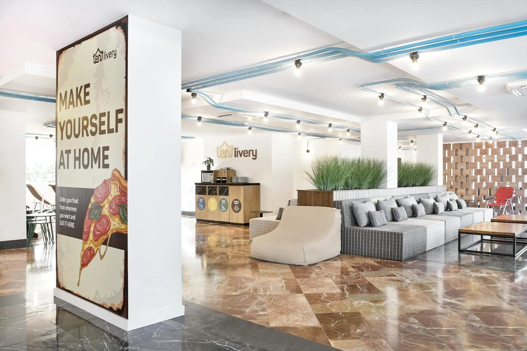 Living room in tent Playa de Palma