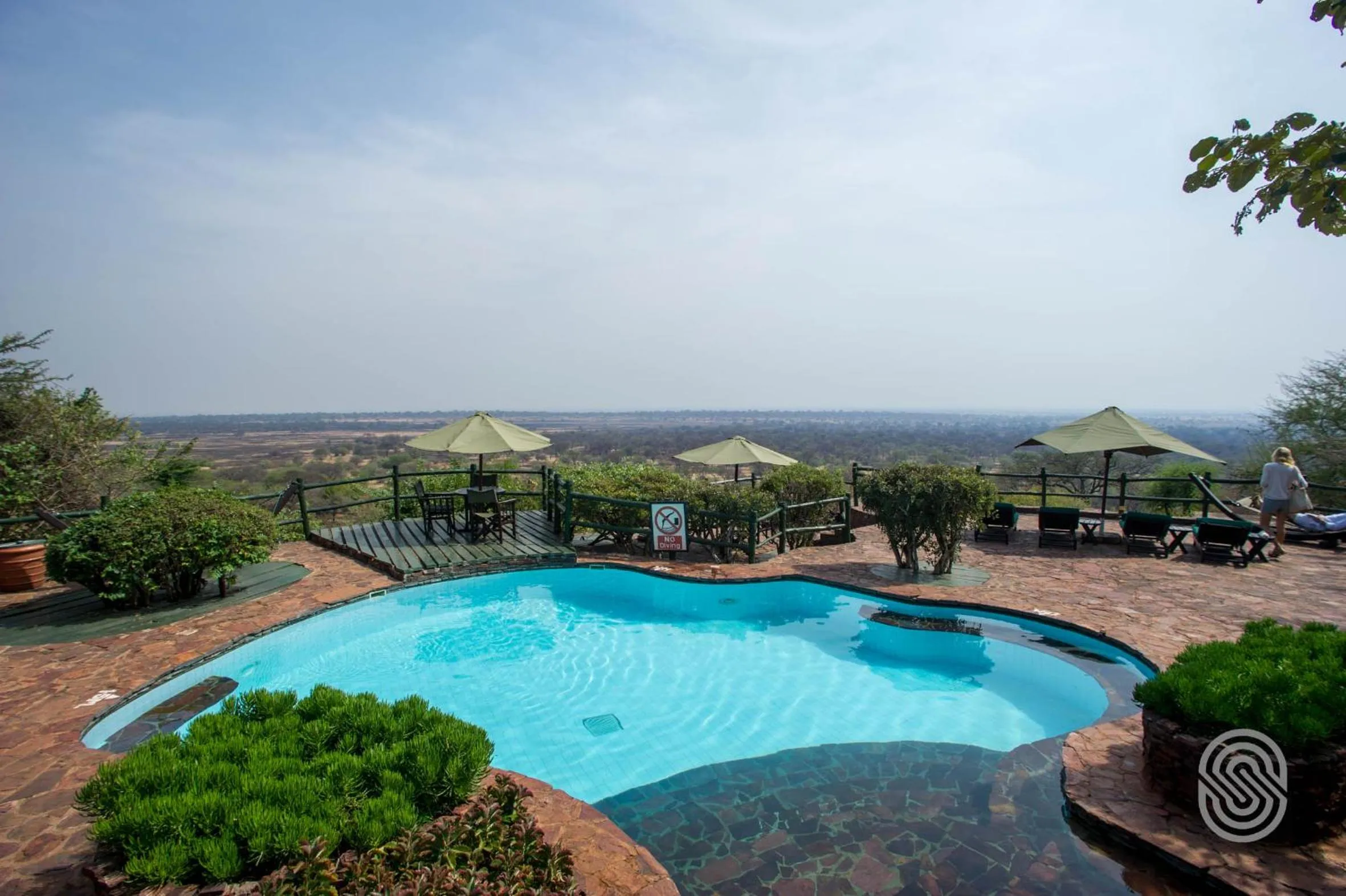 Pool view in Kirawira Serena Camp