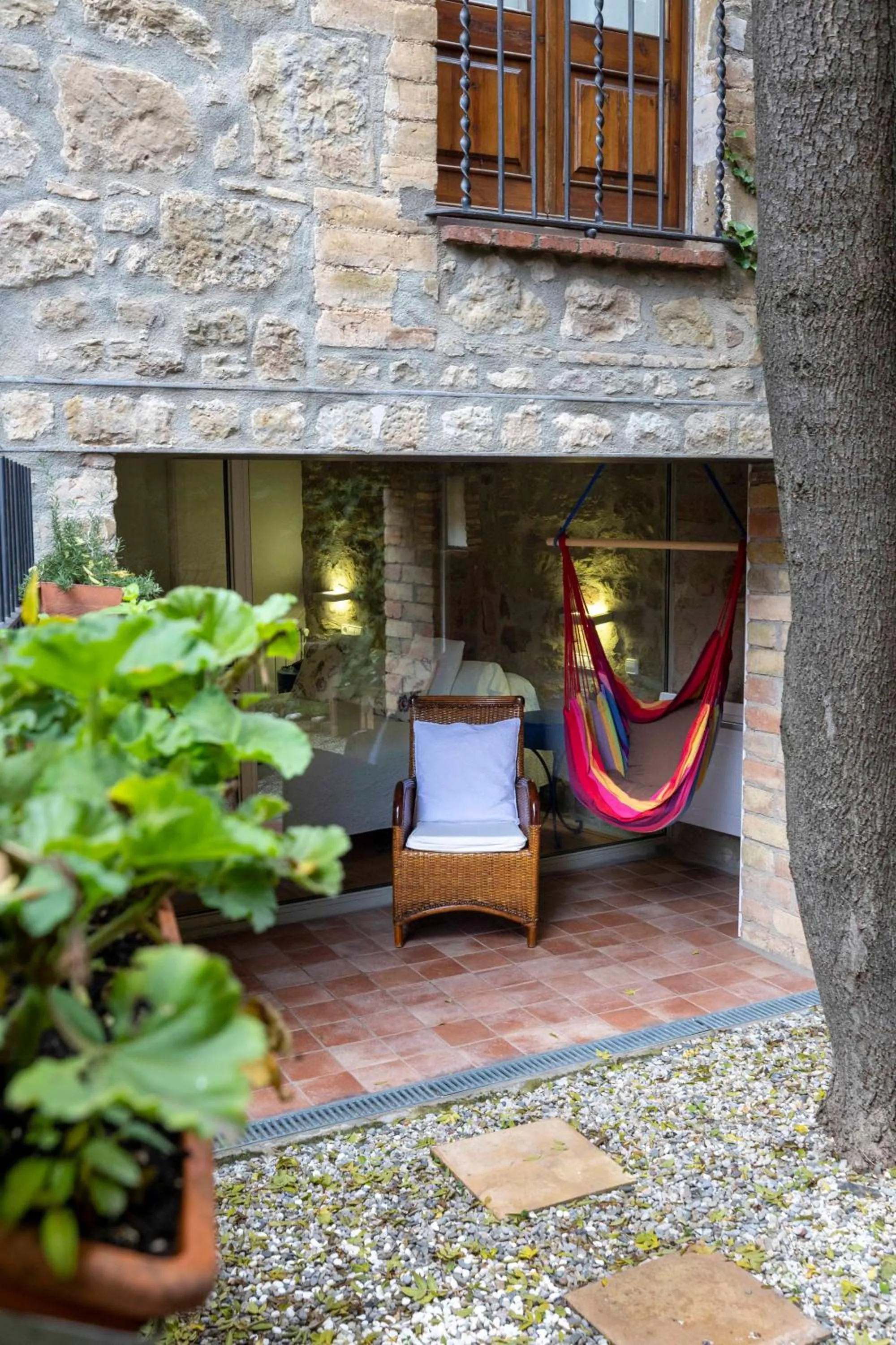 Garden view in Hotel La Freixera