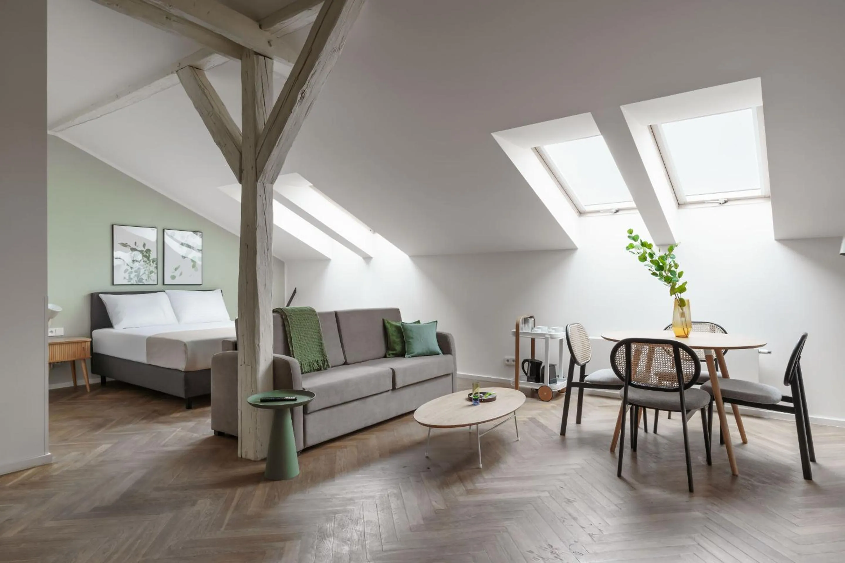 Bed in Limehome Prague Halkova