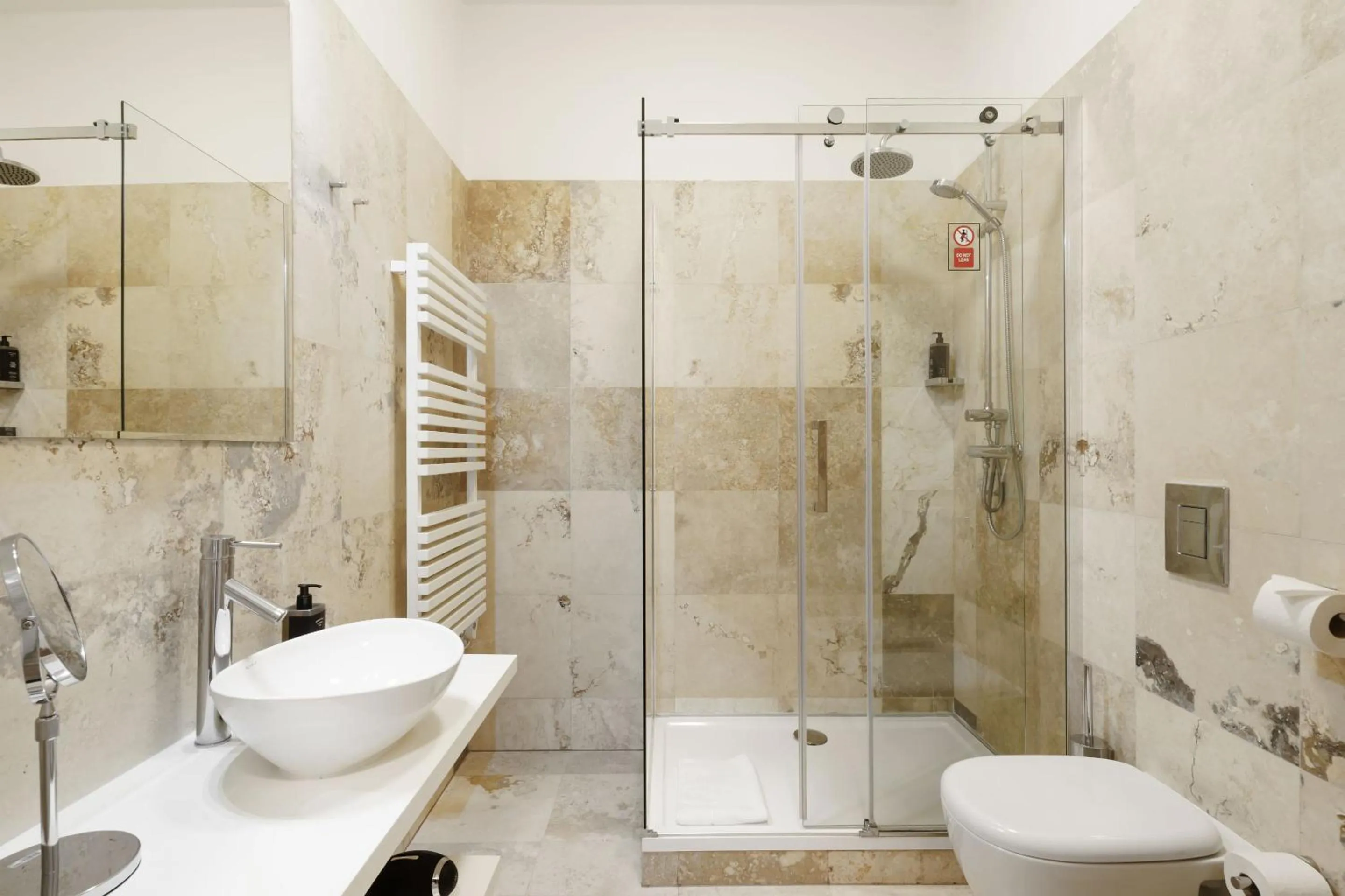 Shower in Limehome Prague Halkova