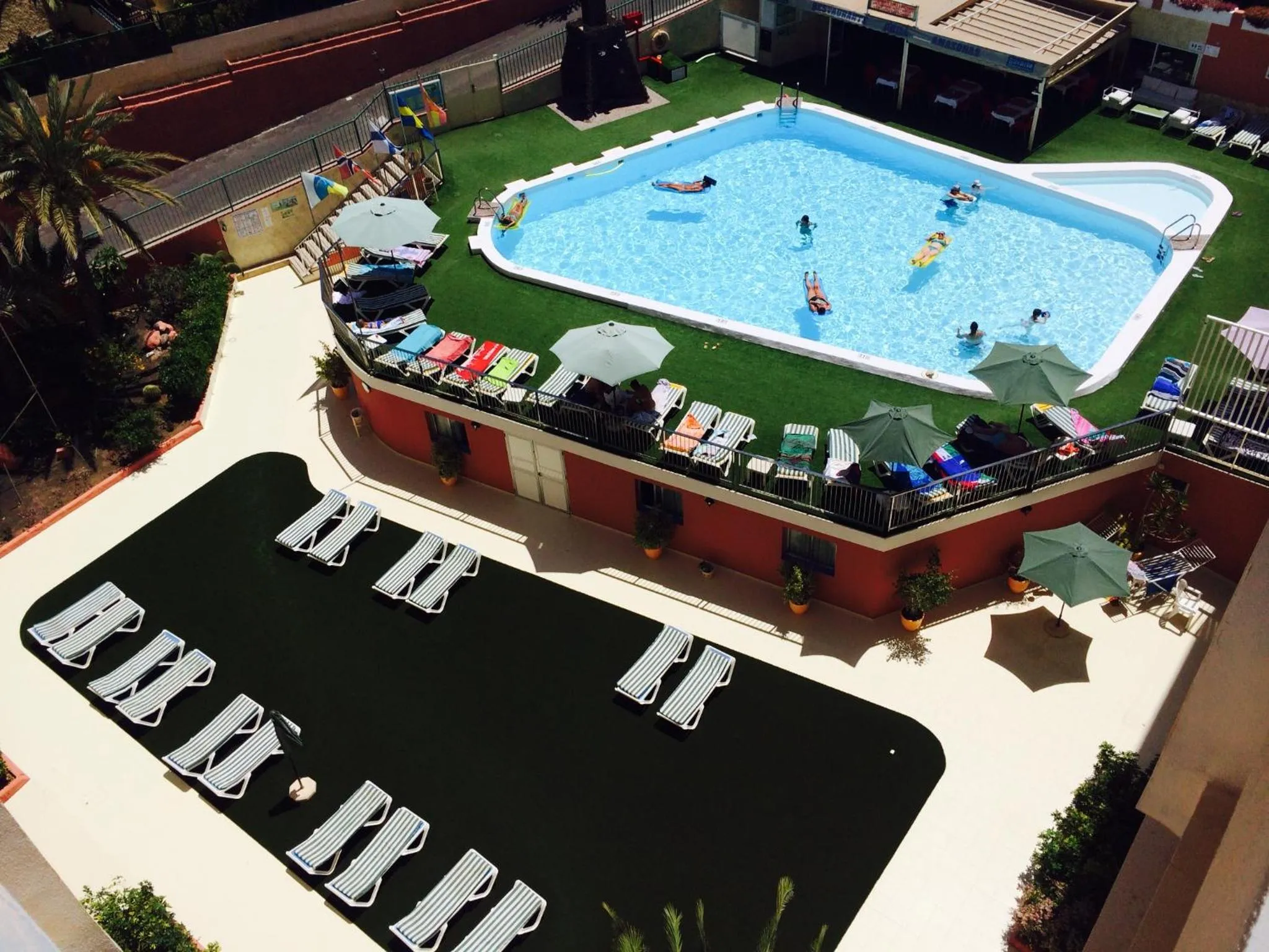 Pool view in Apartamentos Amazonas