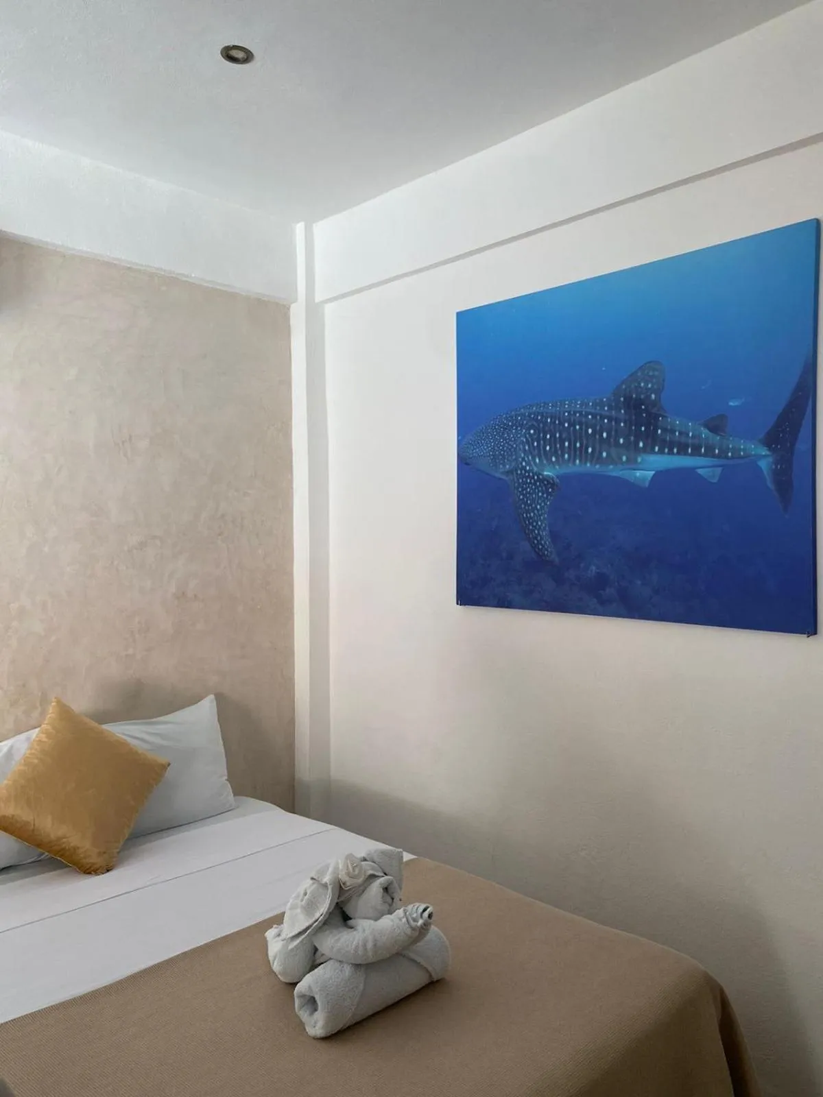 Bed in Hotel Pelecanus Suites Holbox