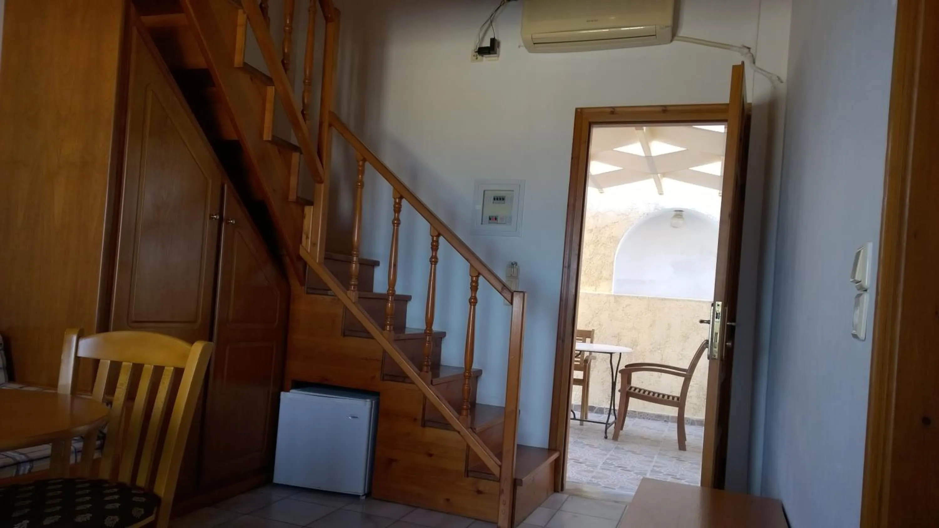 Seating area in Anemomilos Suites