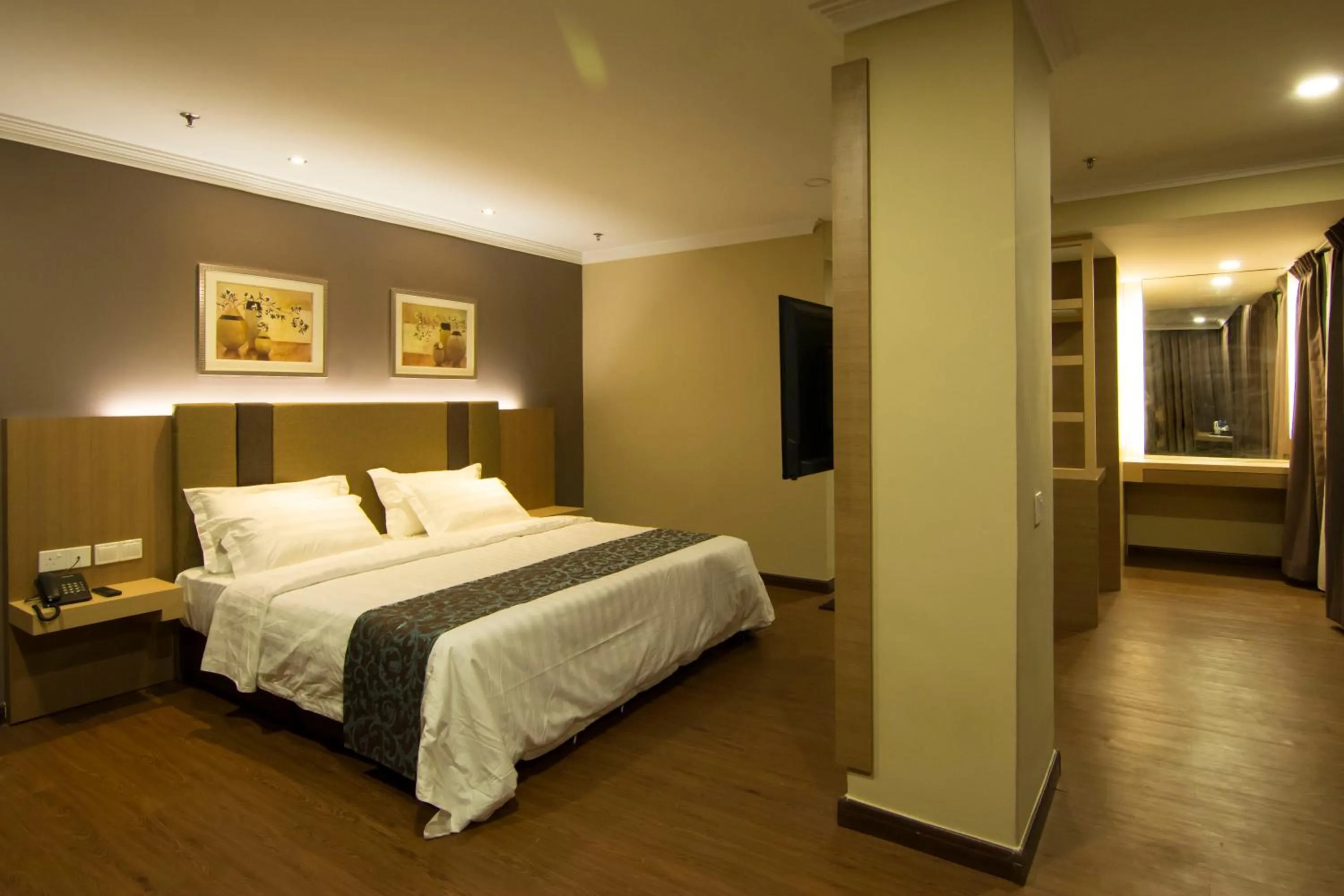 Bed in Hotel Anika Kluang