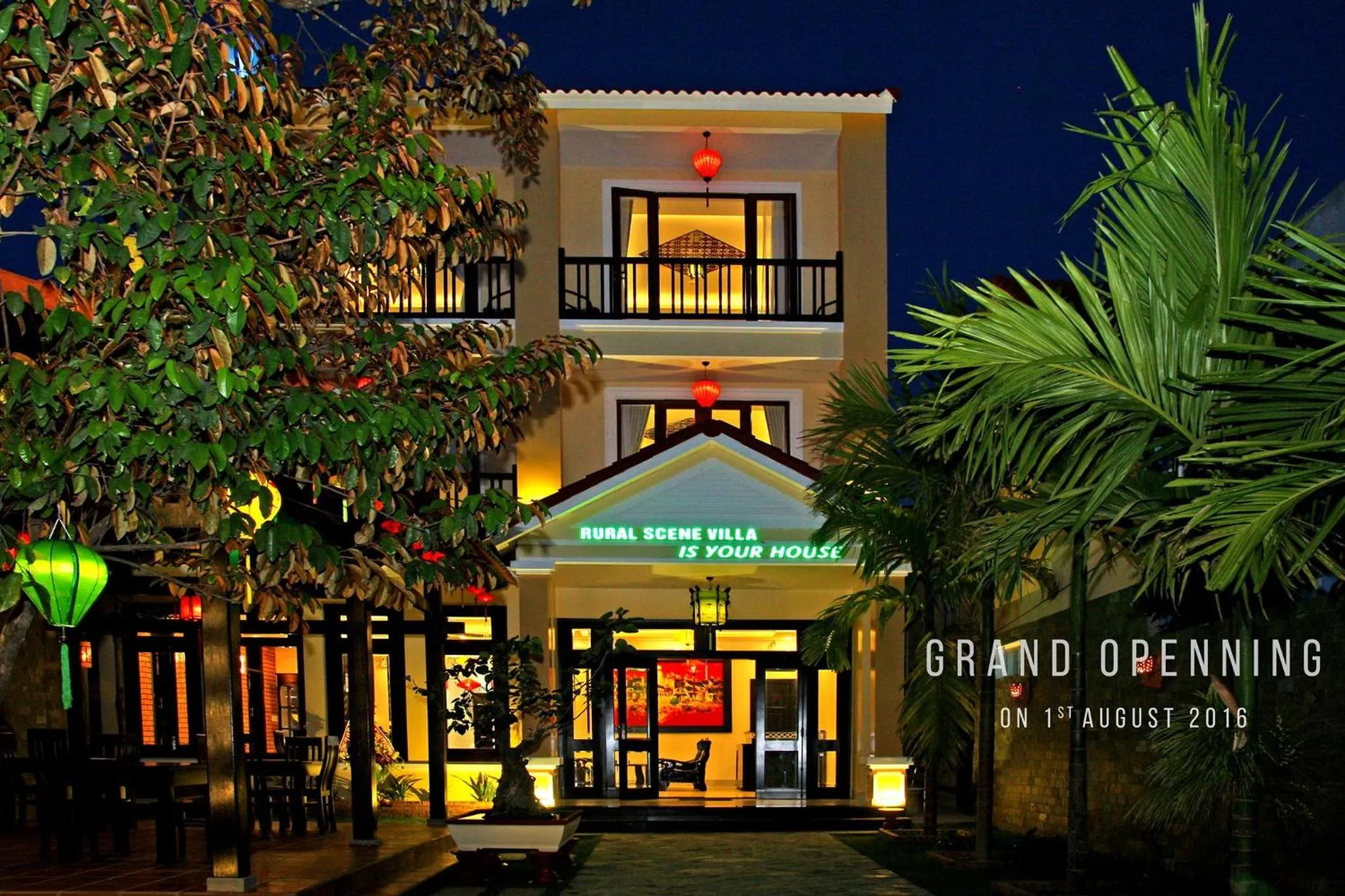 Garden in Rural Scene Villa