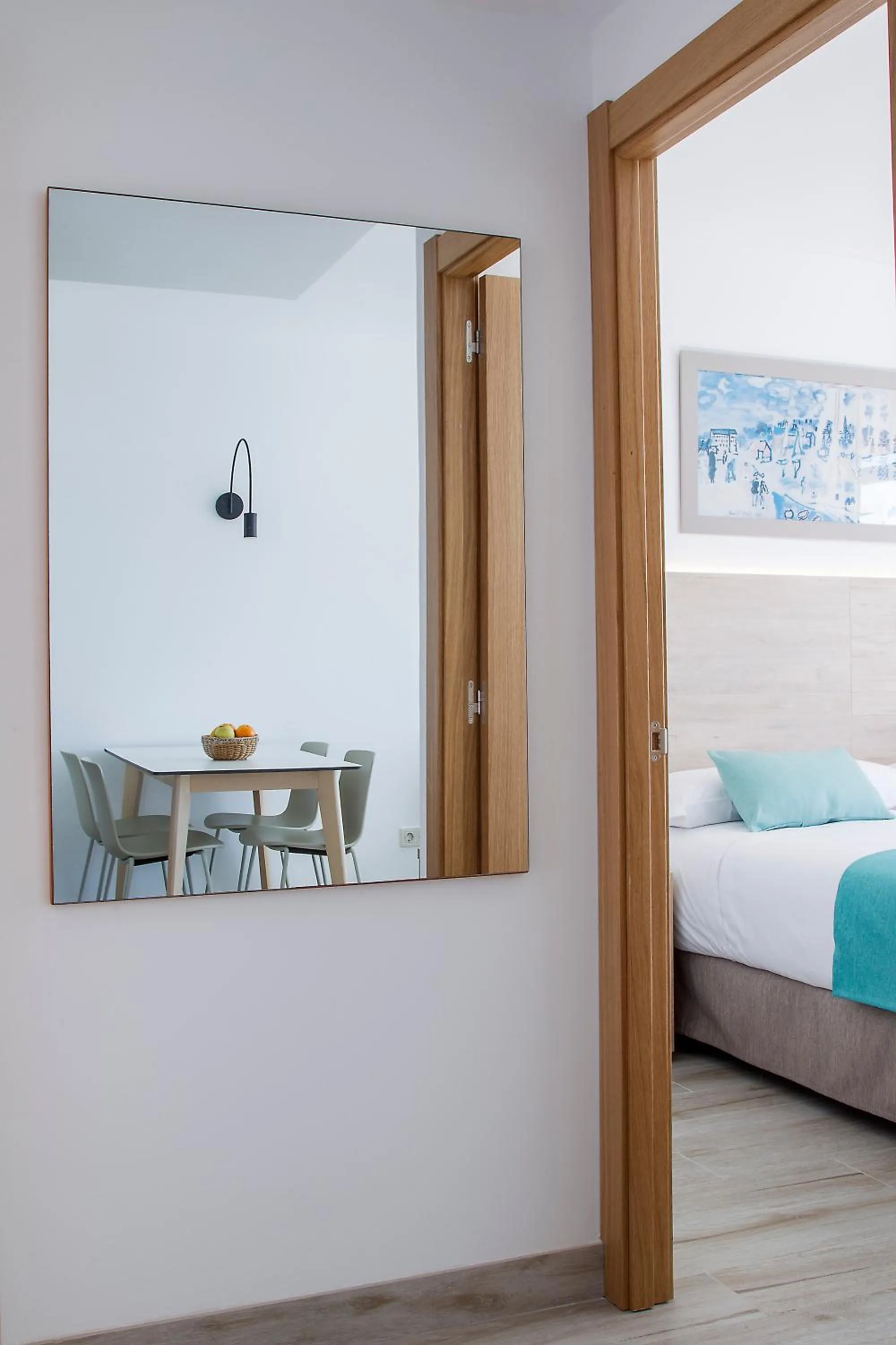 Dining area, Bed in Aparthotel Cye Holiday Centre