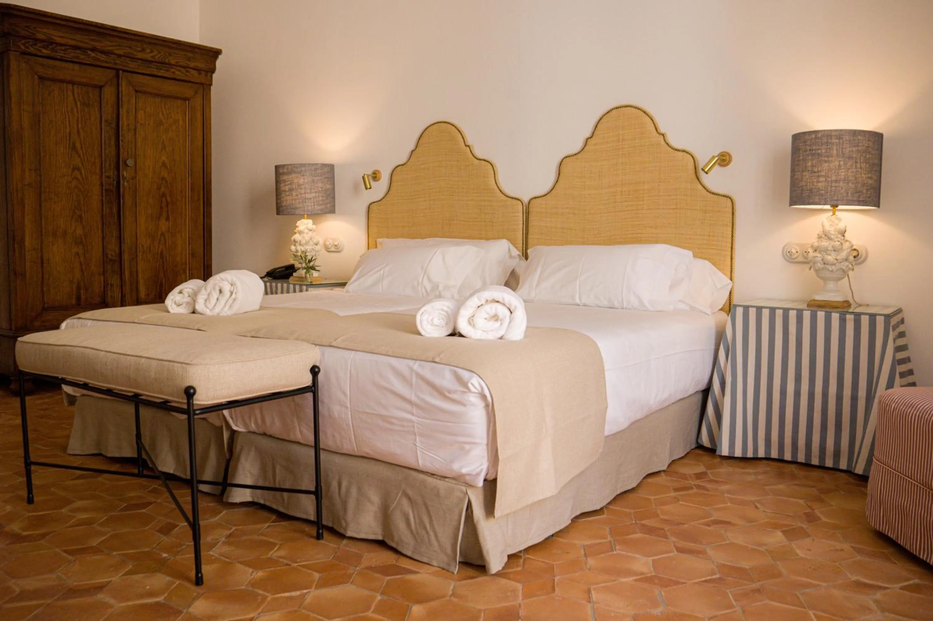 Bed in Casa Pizarro Hotel