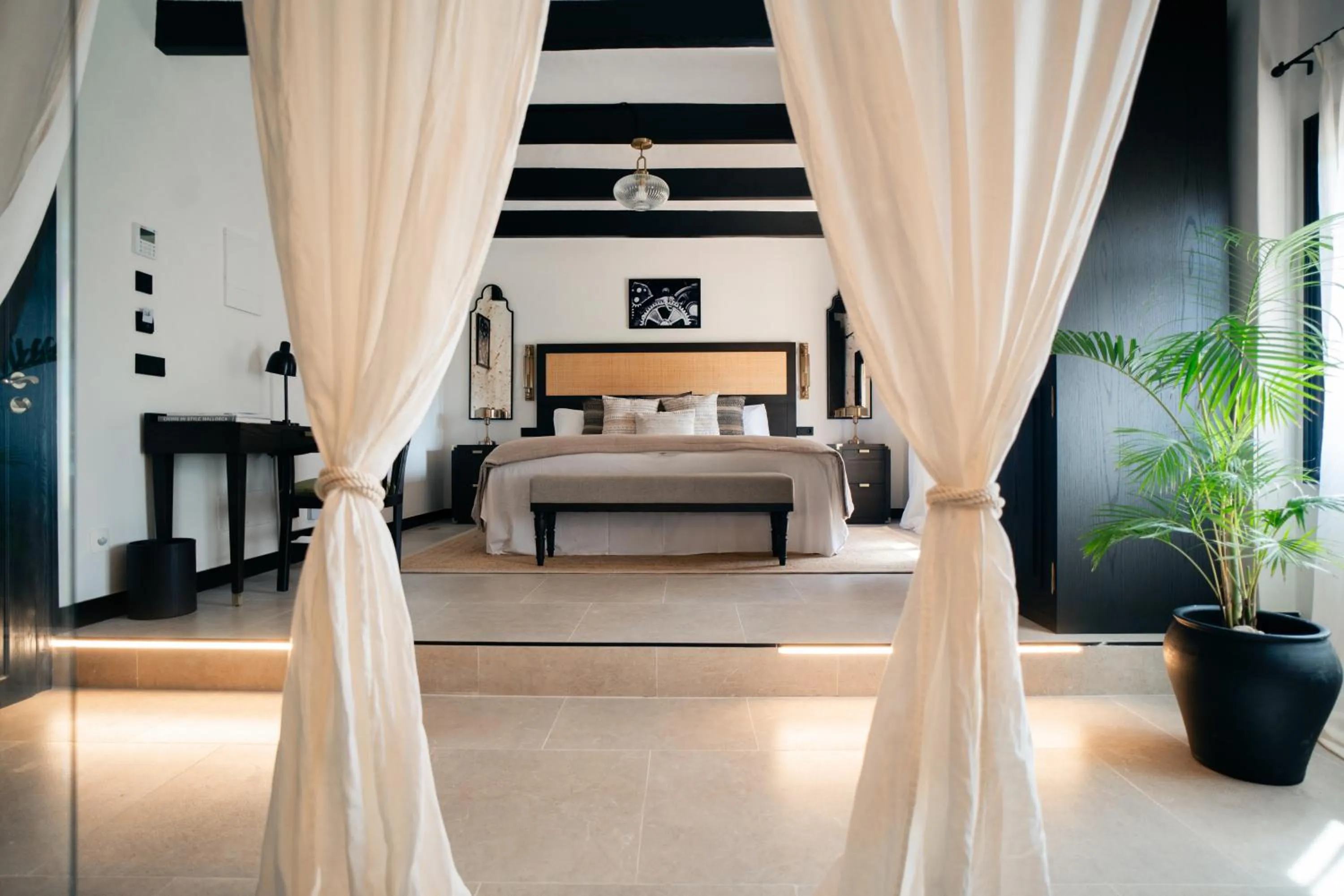 Bedroom, Bed in Hotel Son Molí Country House