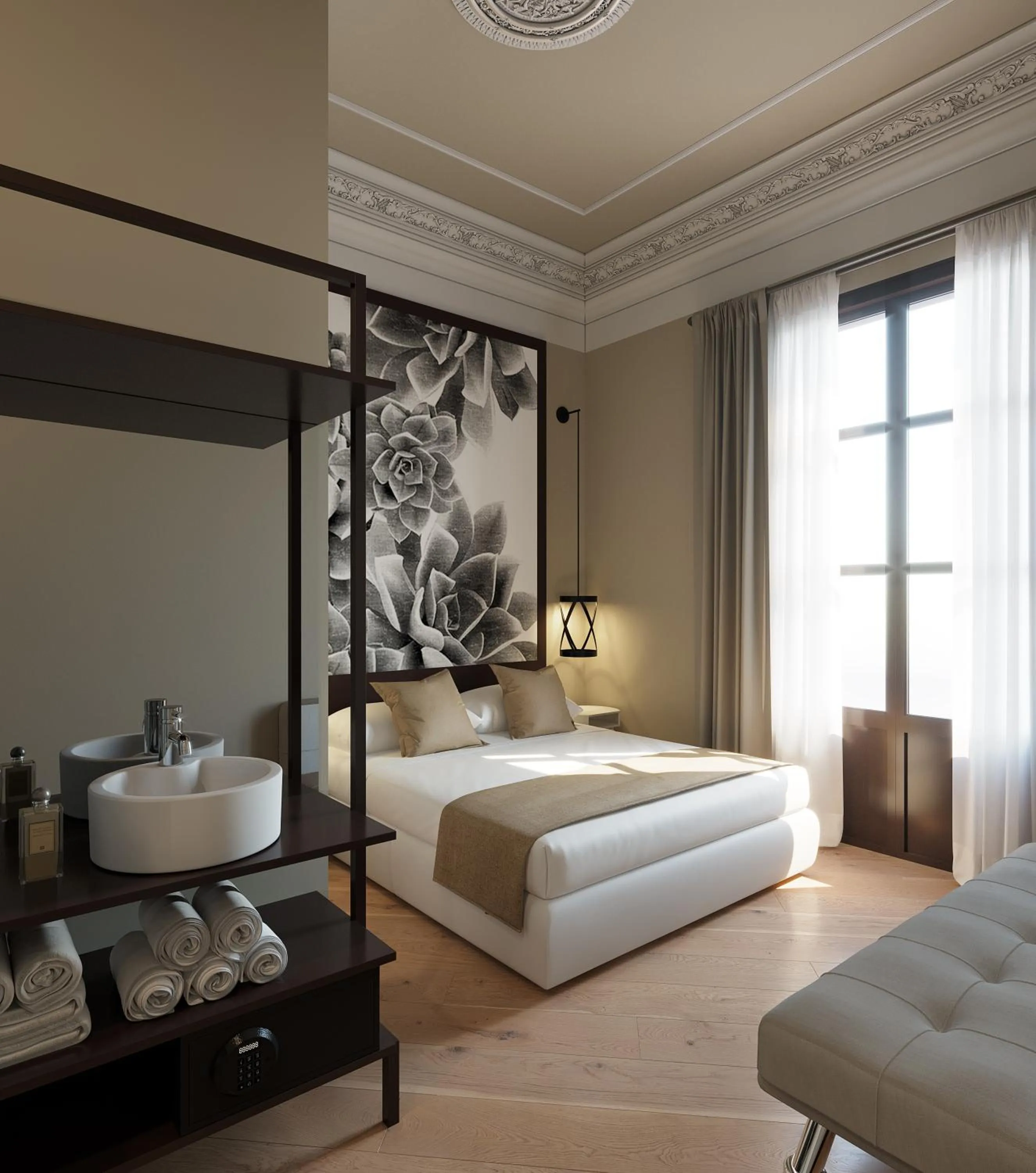 Photo of the whole room, Bed in Hostal Central Barcelona