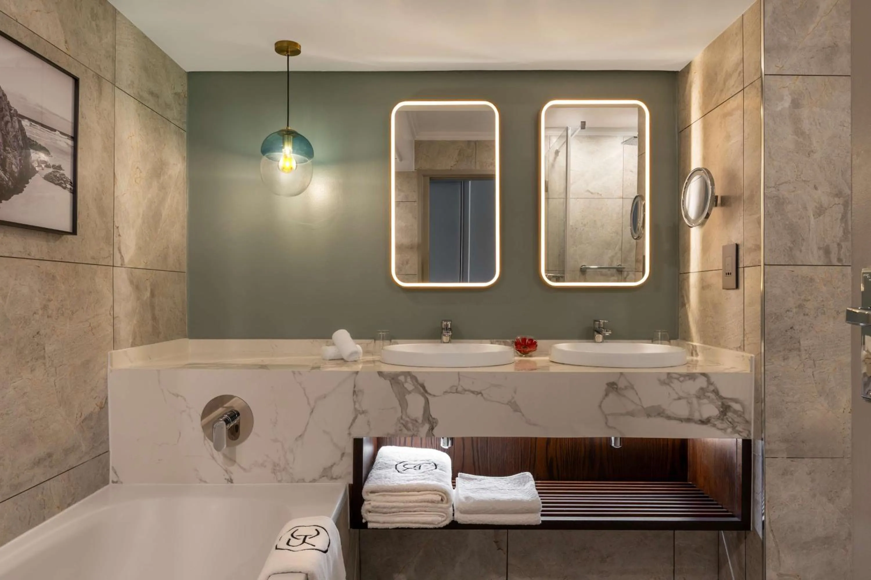 Bathroom, Bed in Radisson Collection Hotel, Waterfront Cape Town