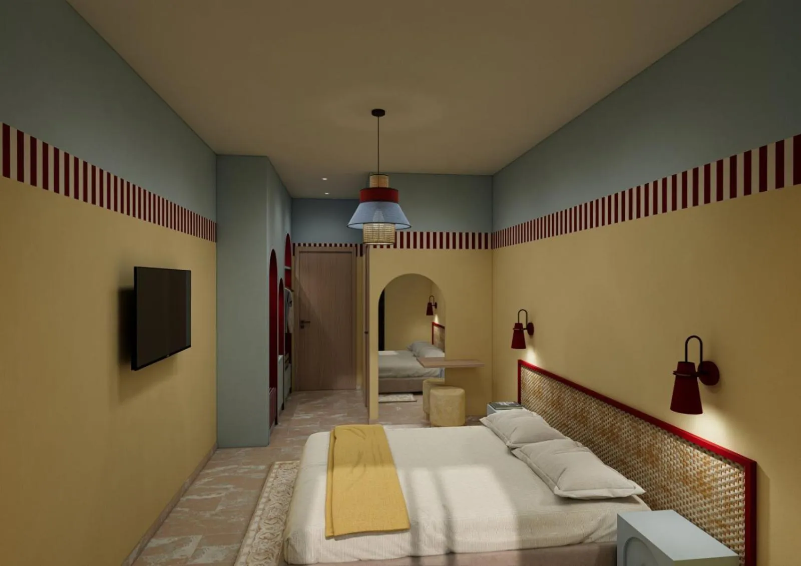 Bedroom, Bed in Memories Apartments - Explore & Recharge